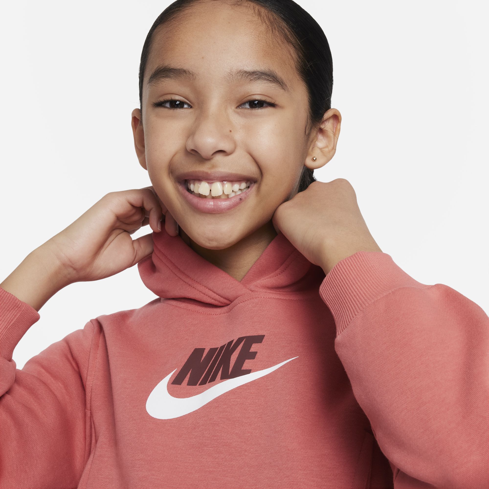 Nike Sportswear Club Fleece, Adobe/Blanco/Rojo Oscuro Equipo, hi-res