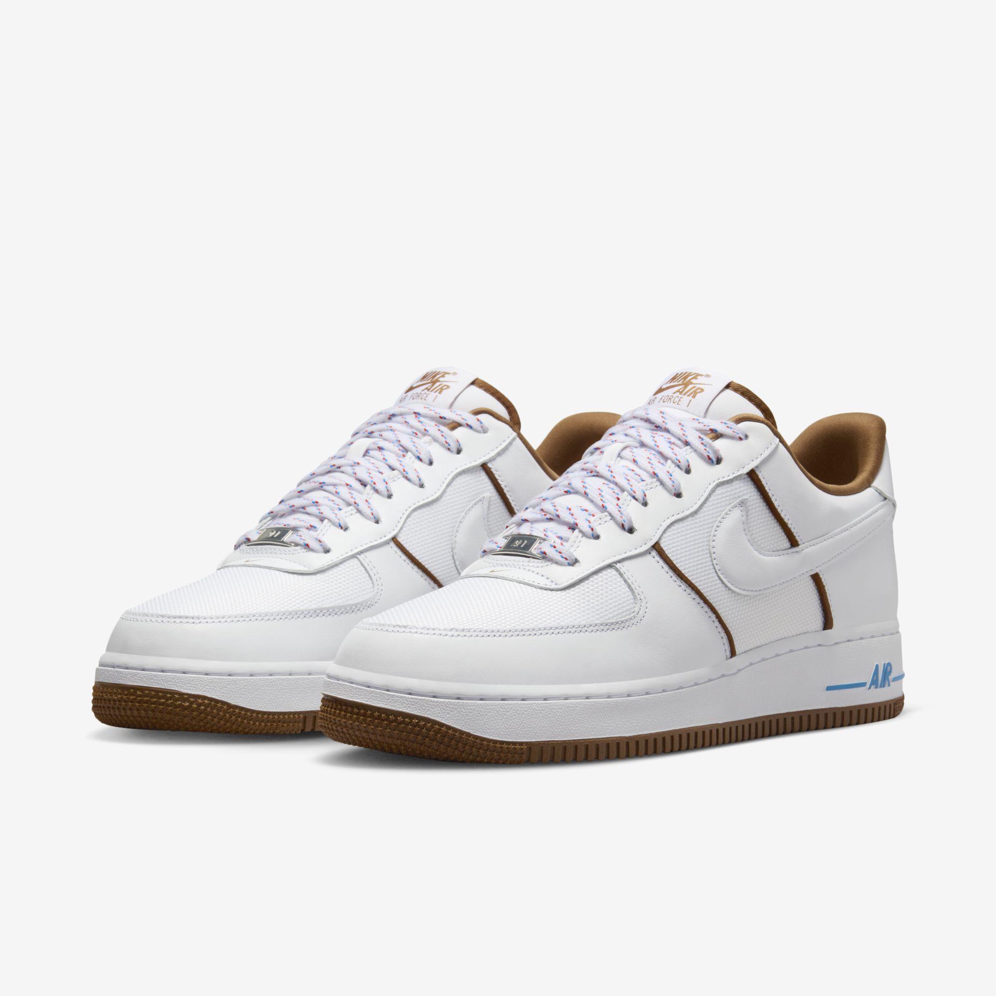 Nike Air Force 1 '07 LX, Blanco/Blanco-Bronceado británico claro-Azul foto, hi-res