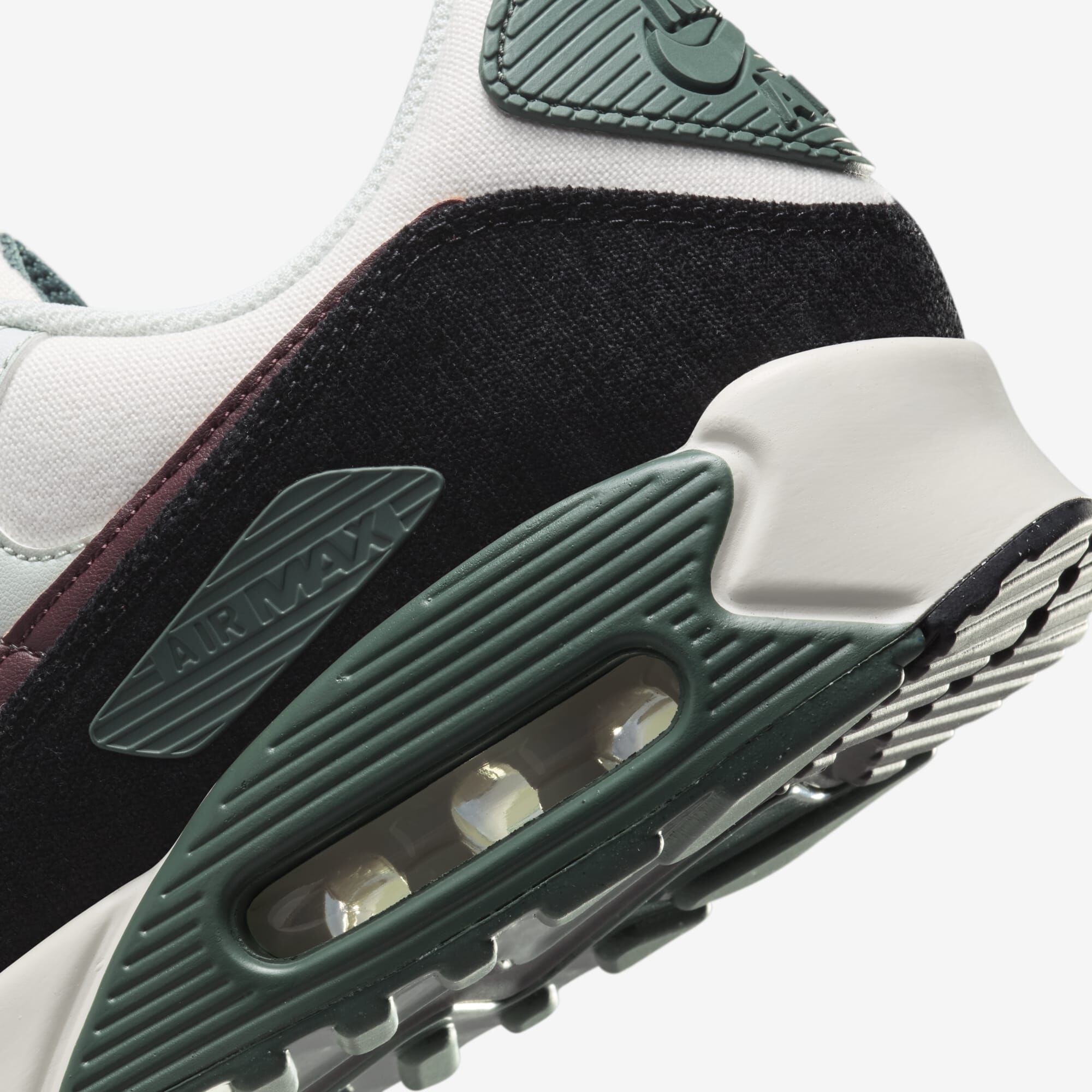 Nike Air Max 90 Premium, Fantasma/Verde Vintage/Negro/Burdeos Enérgico, hi-res