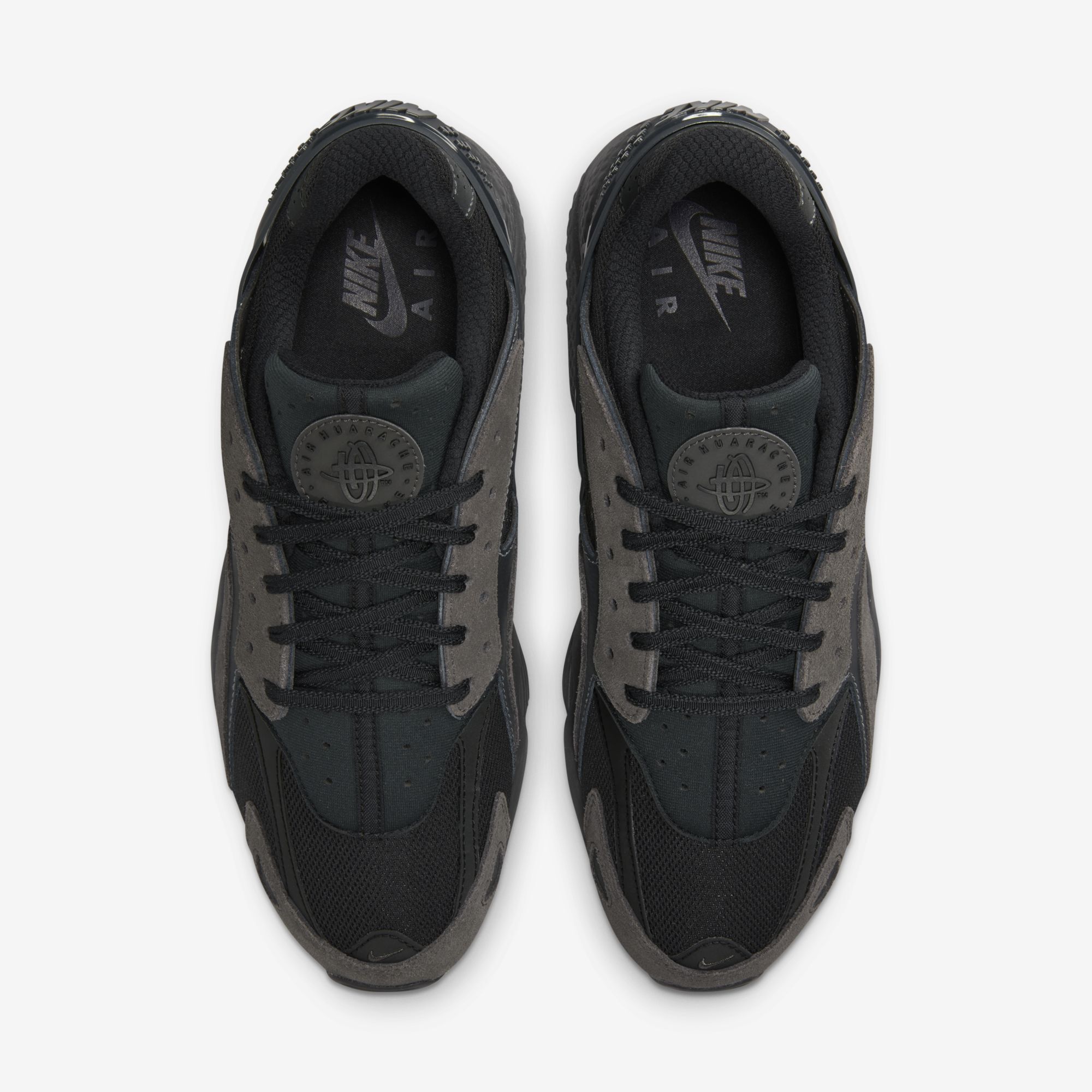 Nike Air Huarache Runner, Negro/Fresno Medio-Antracita, hi-res