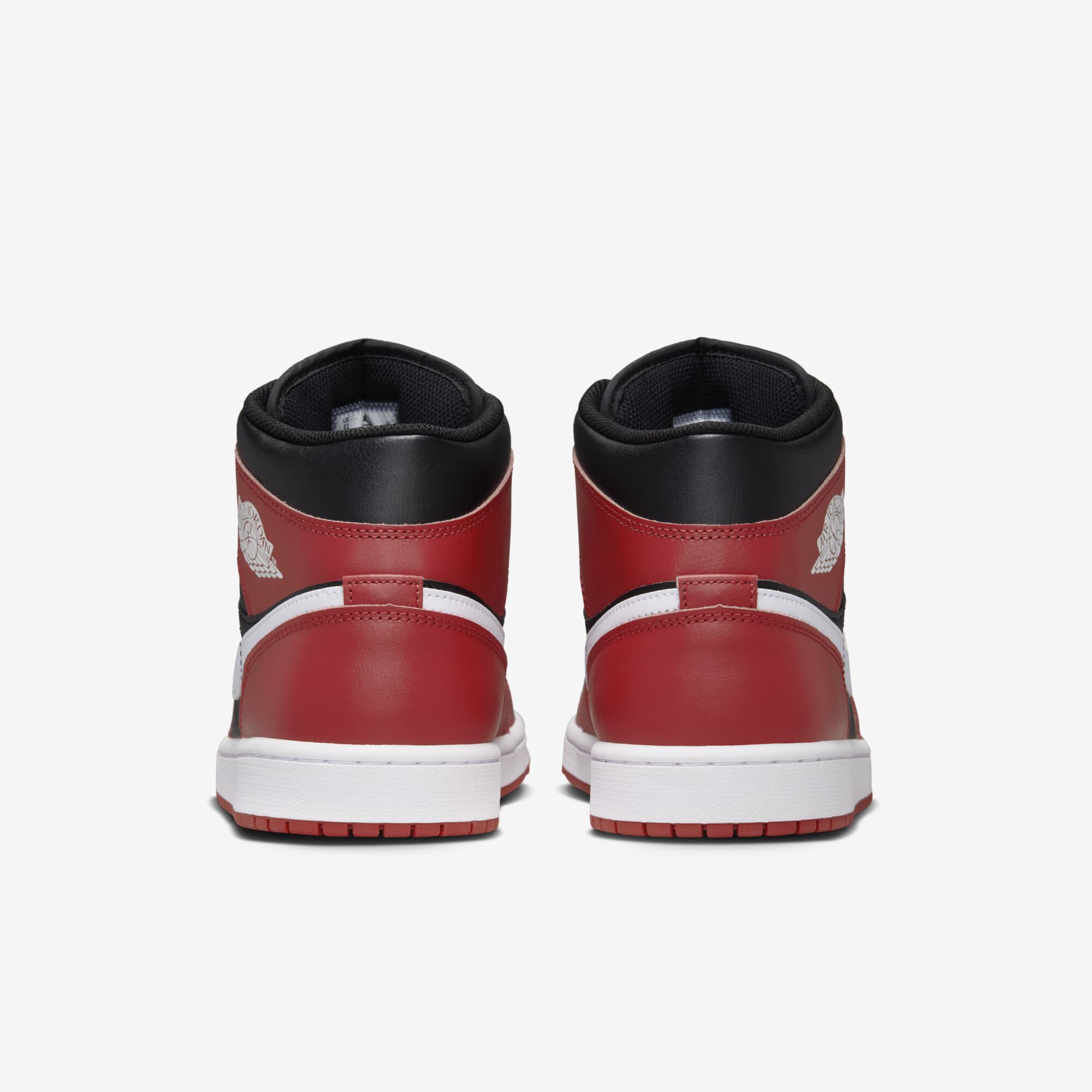 Air Jordan 1 Mid, Negro/Rojo Gimnasio/Blanco, hi-res