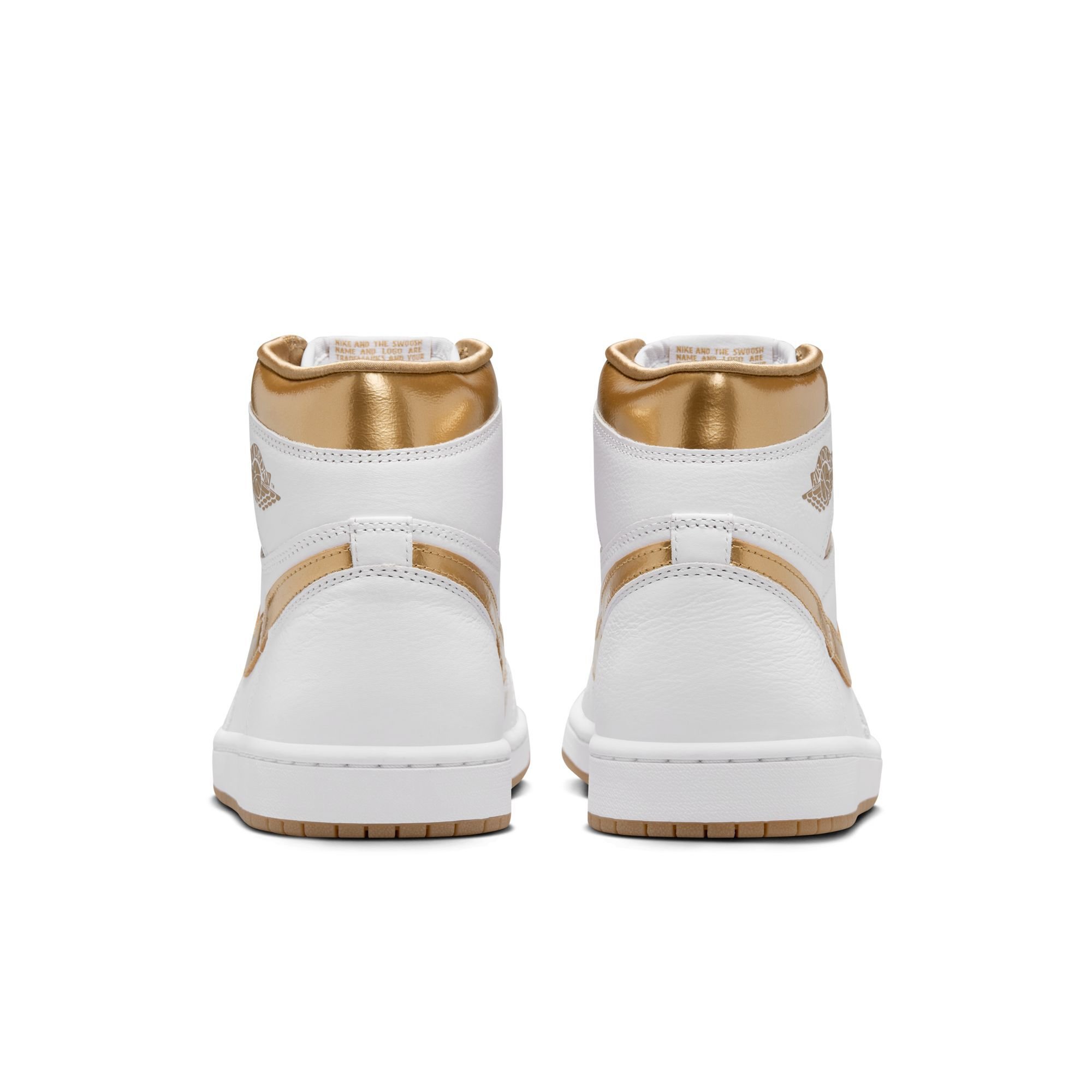 Air Jordan 1 Retro High OG, Blanco/Goma marrón claro/Oro metalizado, hi-res