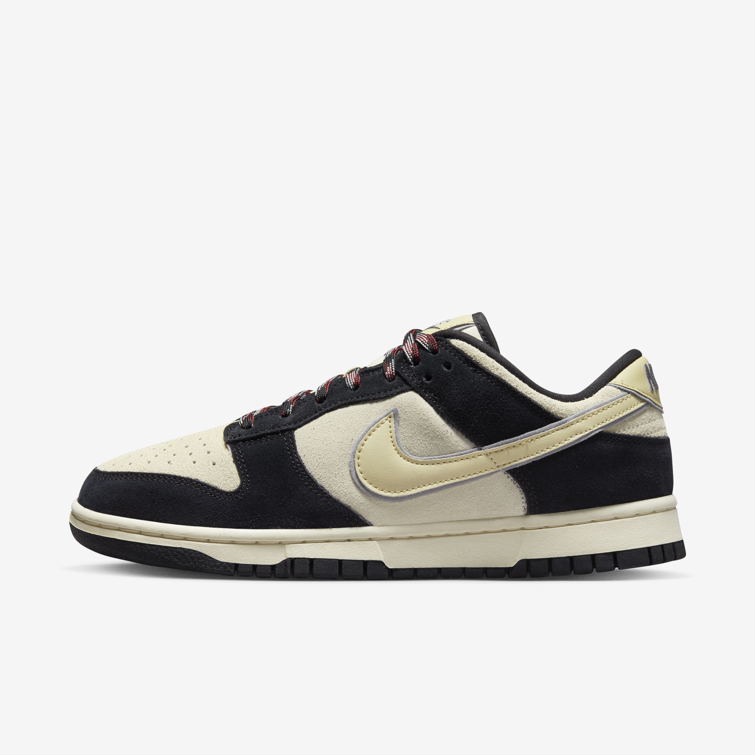 Nike Dunk Low LX, Negro/Leche de coco/Gris partícula/Oro team, hi-res