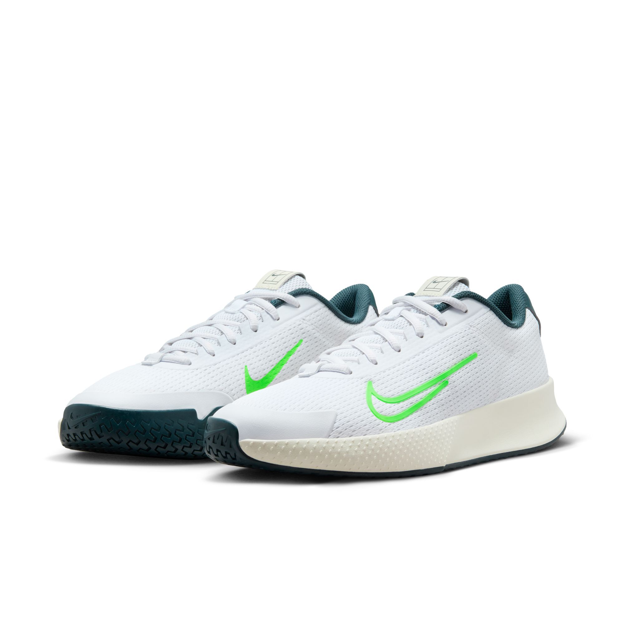 NikeCourt Vapor Lite 2, Blanco/Huelga Verde-Selva Profunda, hi-res