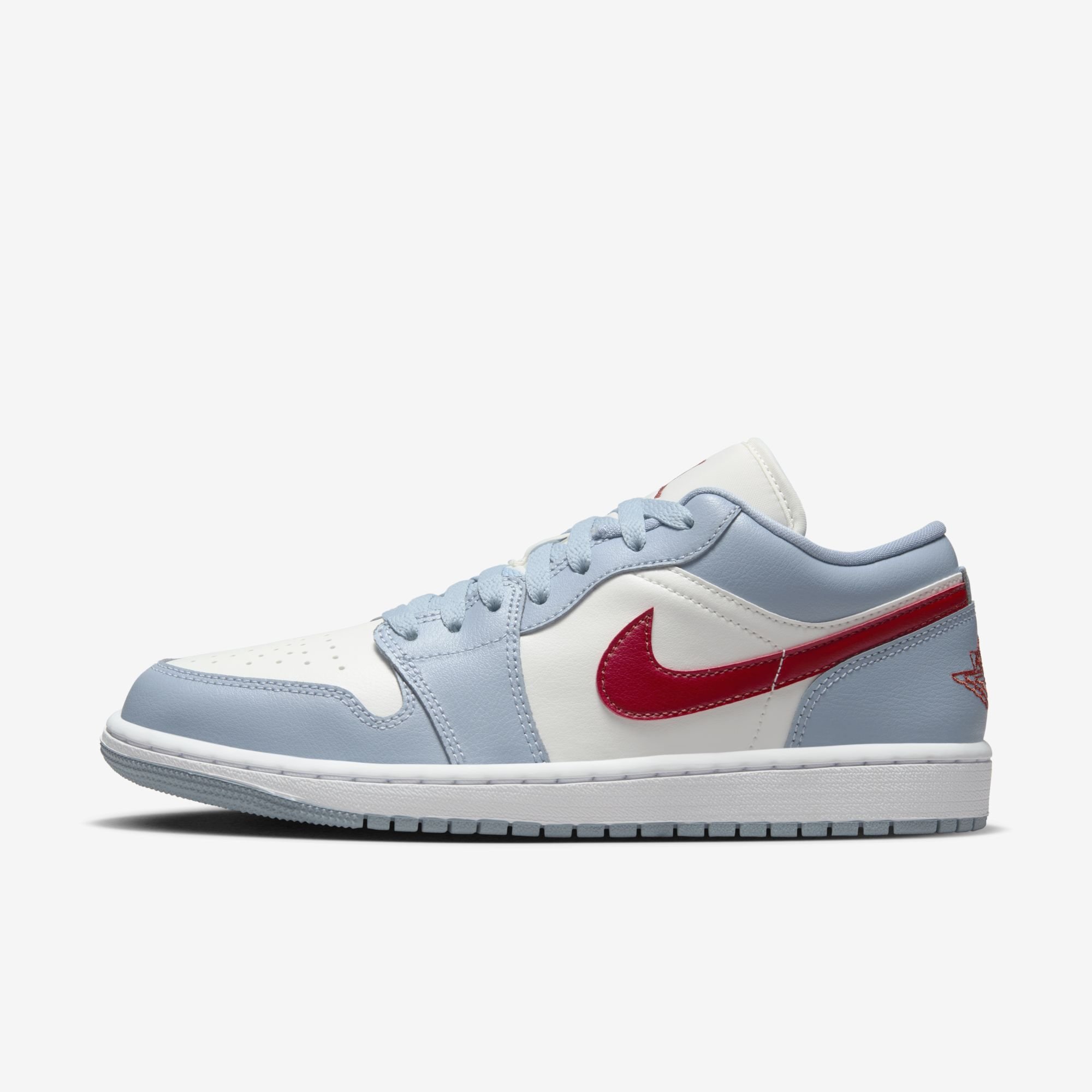 Air Jordan 1 Low, Vela/Duna Rojo-Azul-Gris-Blanco, hi-res