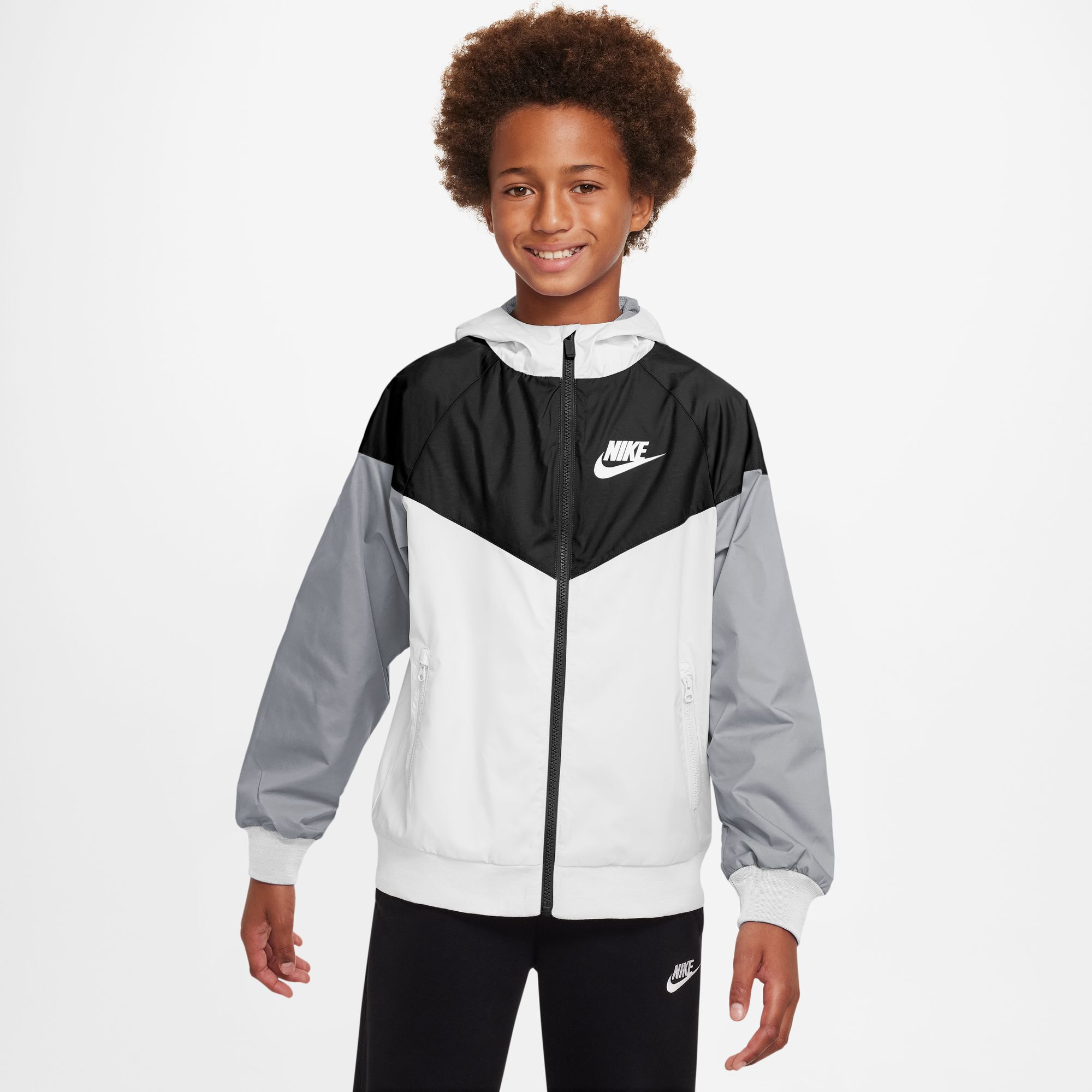 Nike Sportswear Windrunner, Blanco/Negro/Gris Lobo/Blanco, hi-res