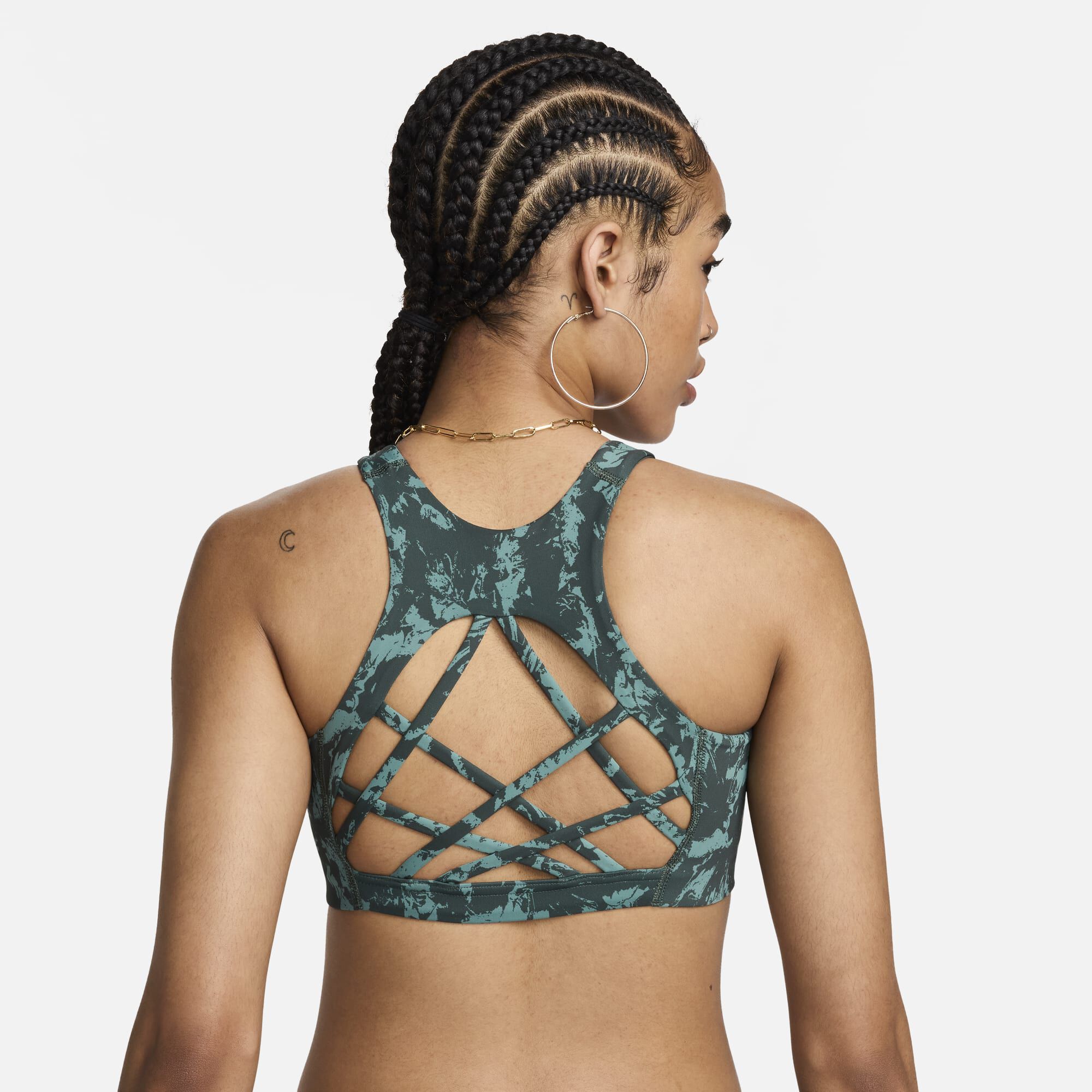 Nike One Strappy Back, Verde Vintage/Verde Vintage/Jcg, hi-res