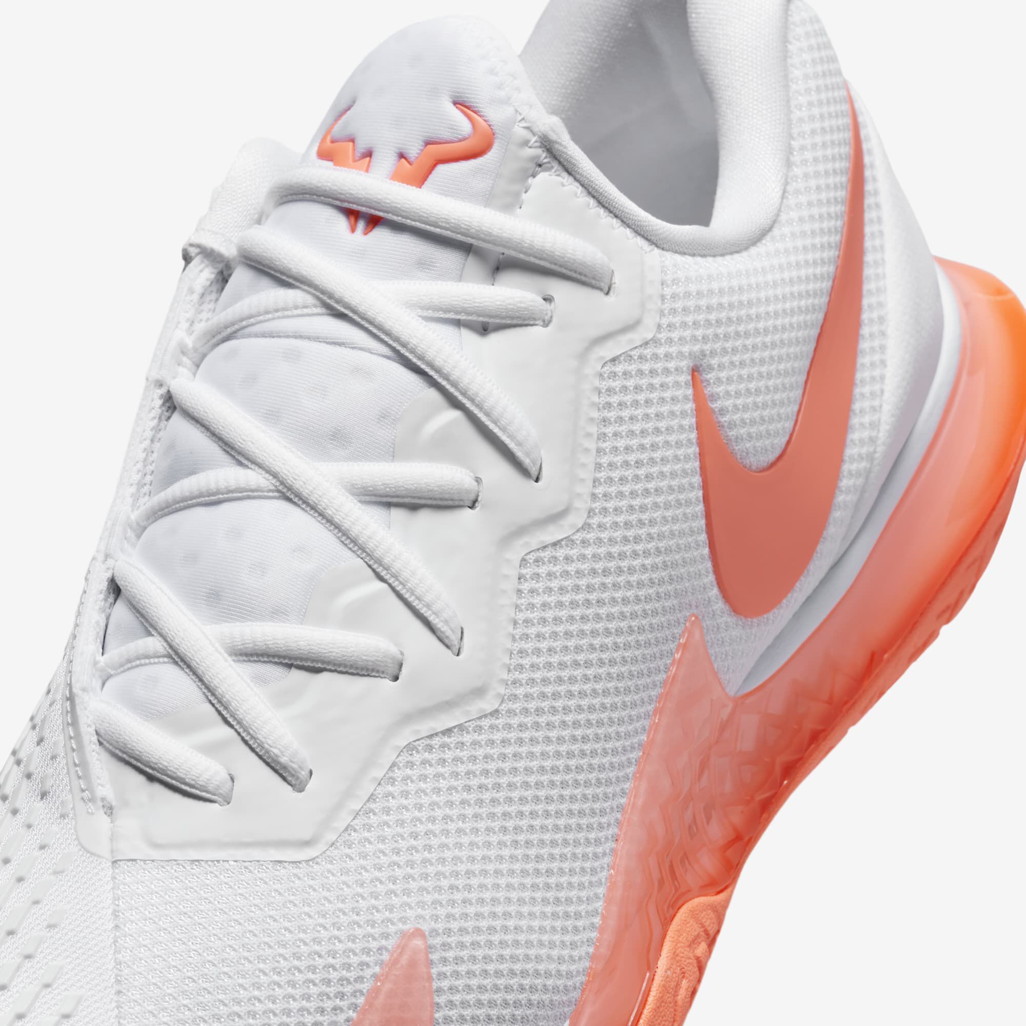 NikeCourt Zoom Vapor Cage 4 Rafa, Blanco/Blanco/Mango Brillante, hi-res