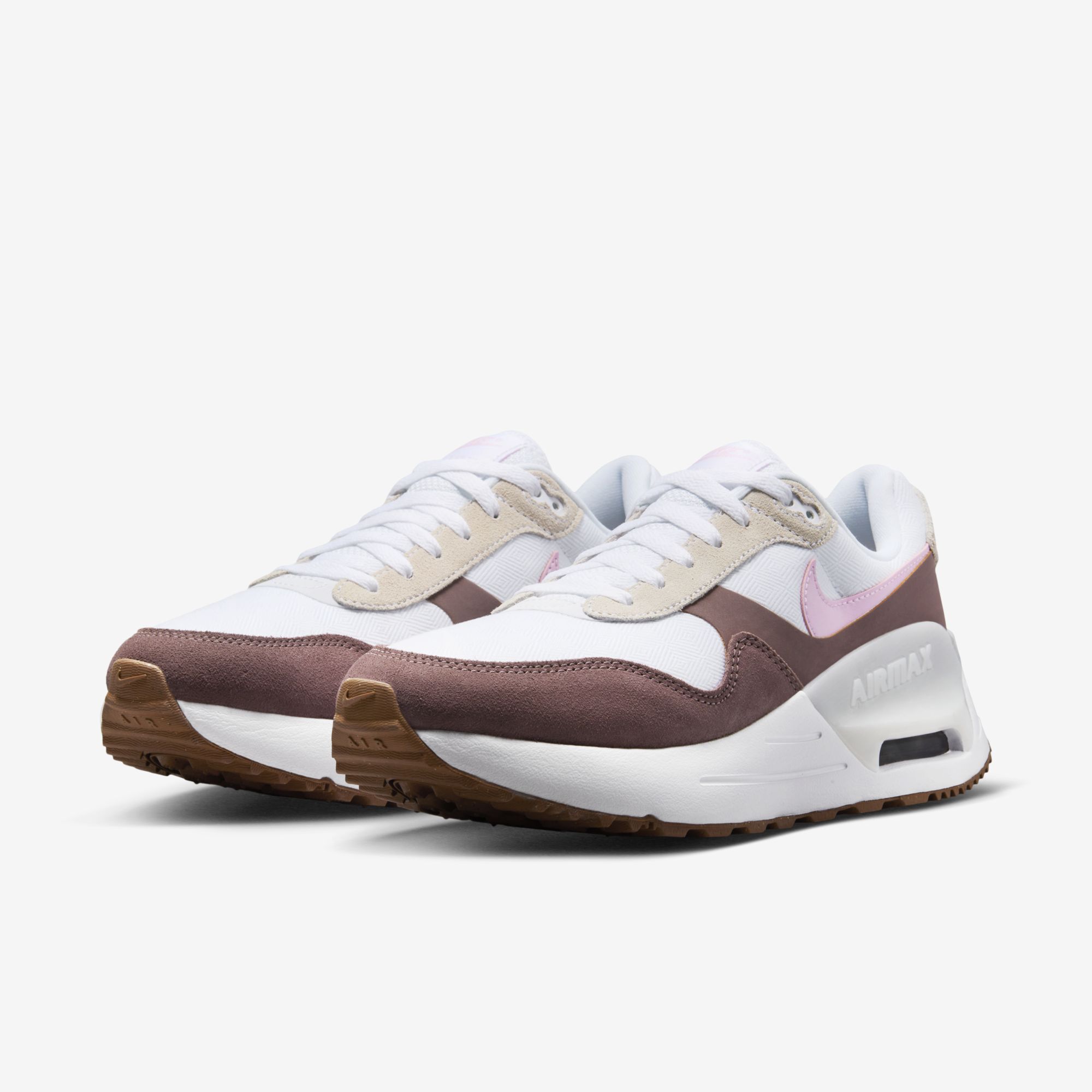 Nike Air Max SYSTM, Blanco/Malva Ahumado/Marrón Goma Mediano/Rosa Espuma, hi-res