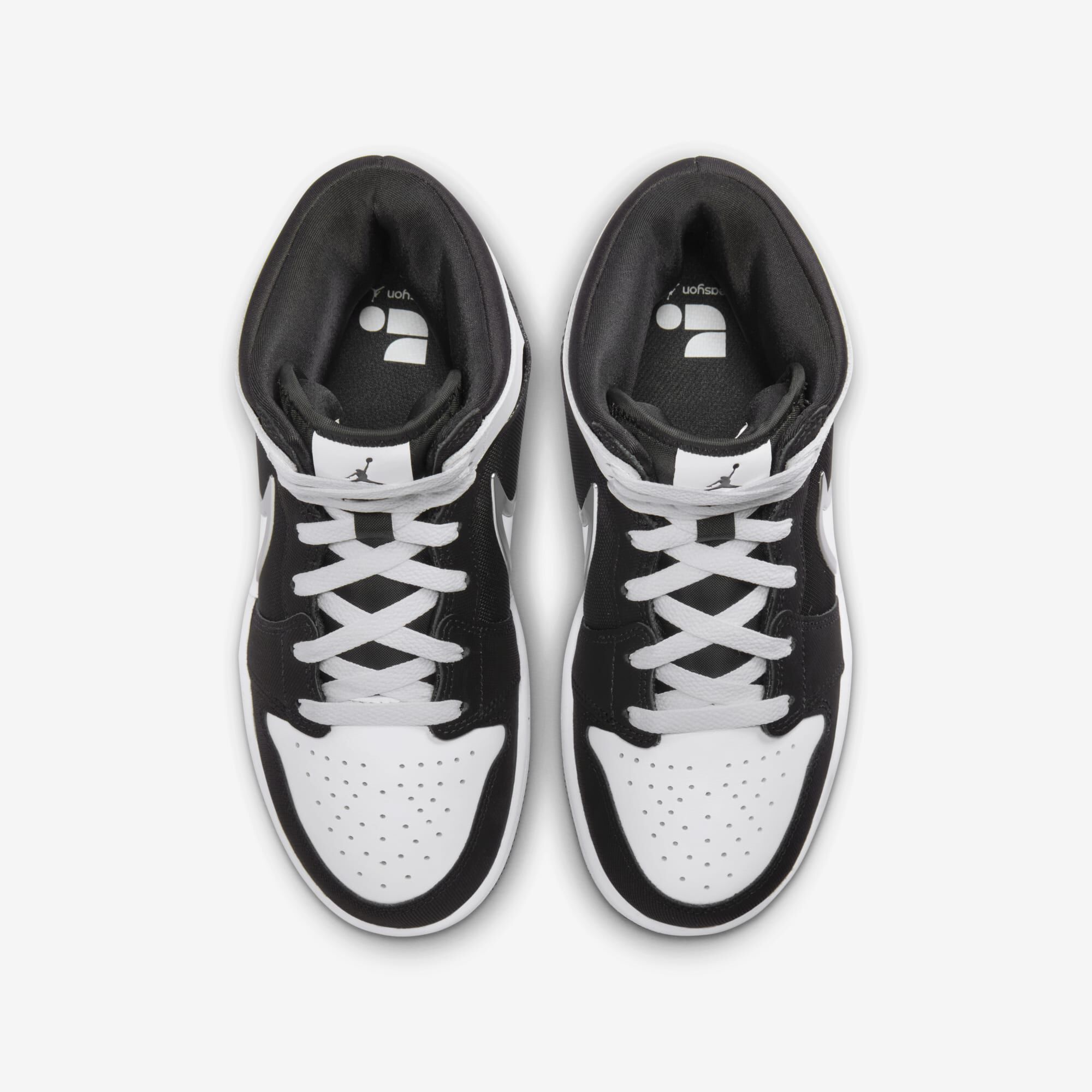 Jordan 1 Mid RM EasyOn, Negro/Blanco, hi-res