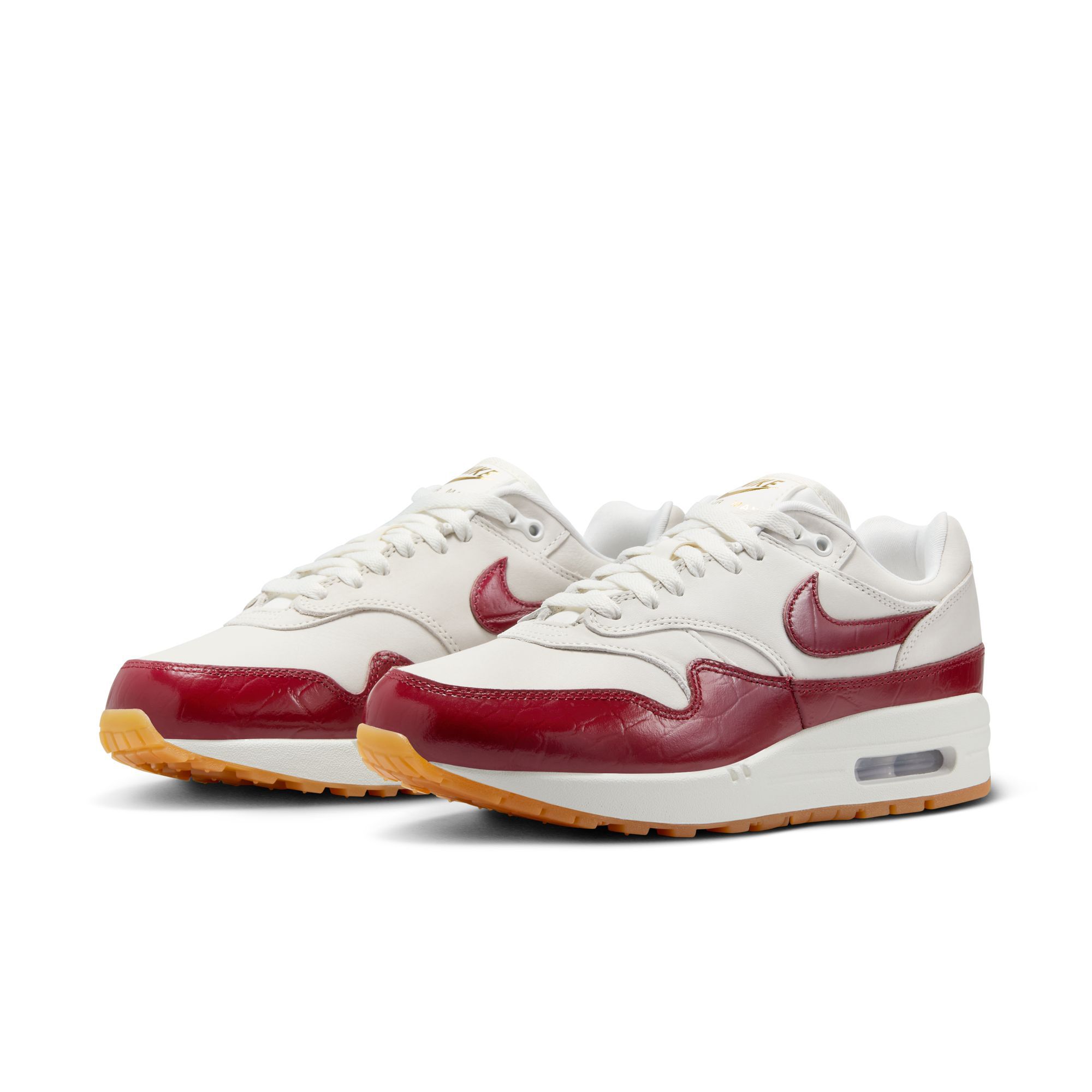 Nike Air Max 1 LX, Vela/Vela/Goma Marrón claro/Rojo equipo, hi-res