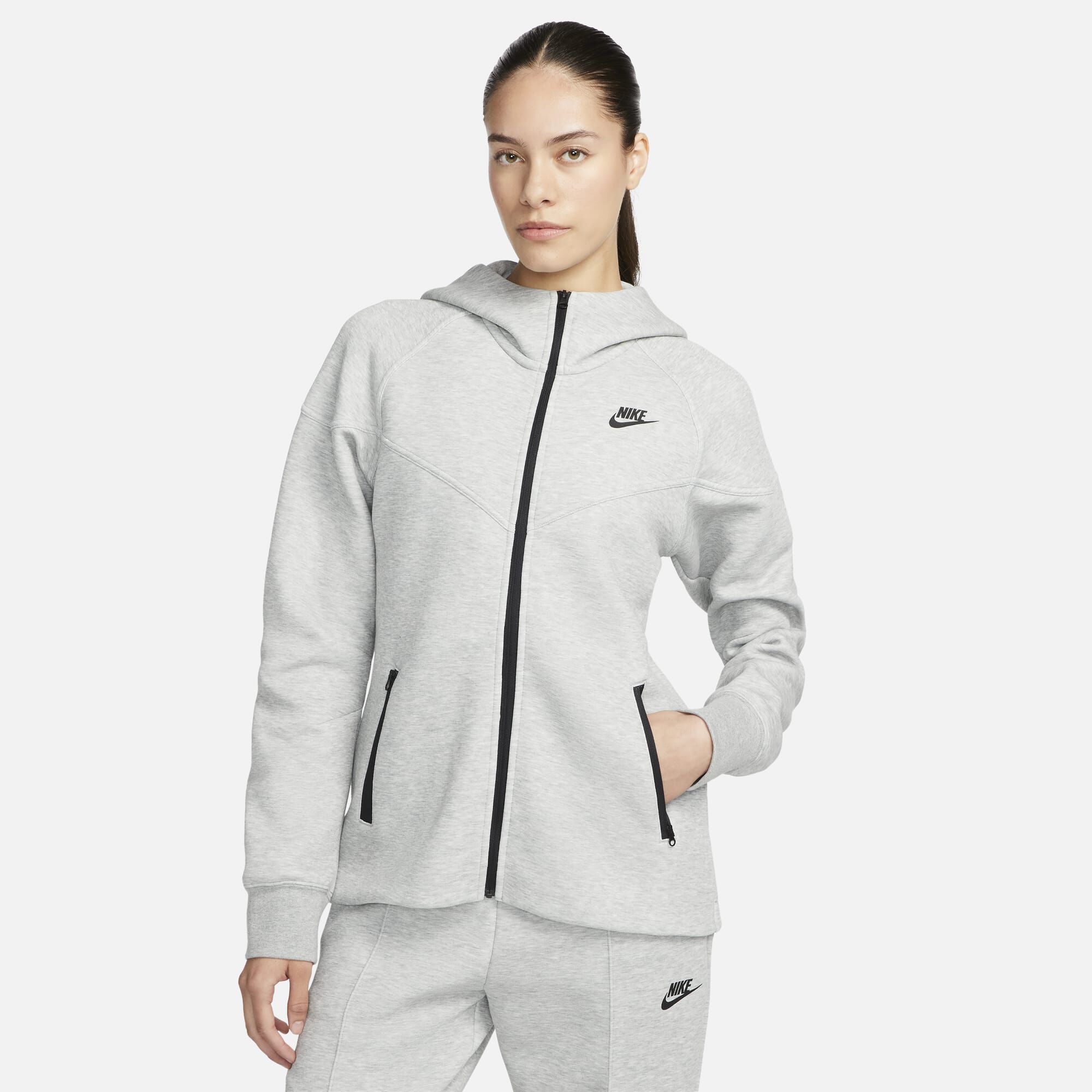 Nike Sportswear Tech Fleece Windrunner, Gris Oscuro Jaspeado/Negro, hi-res