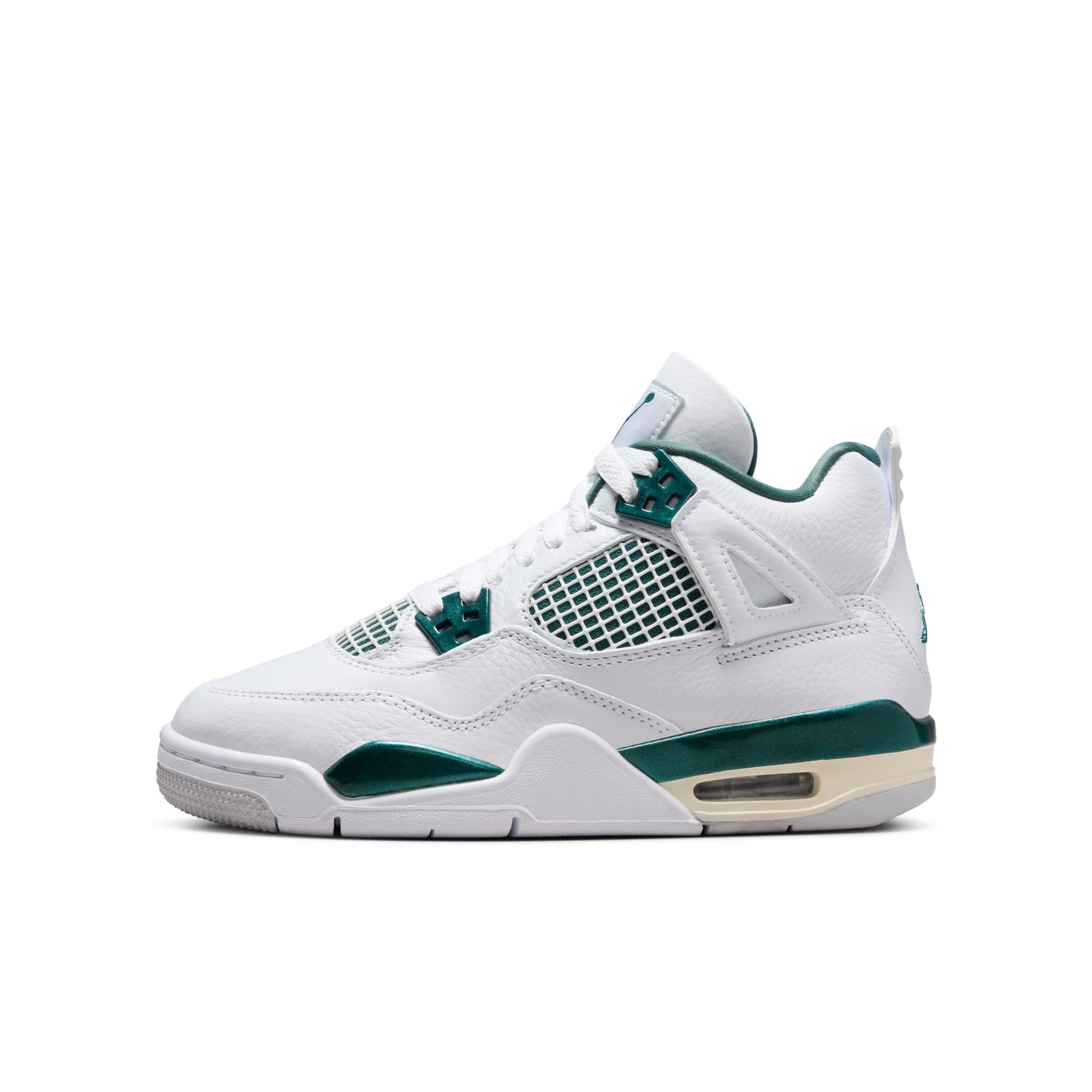 Air Jordan 4 Retro, Blanco/Blanco/Gris Neutro/Verde Oxidado, hi-res