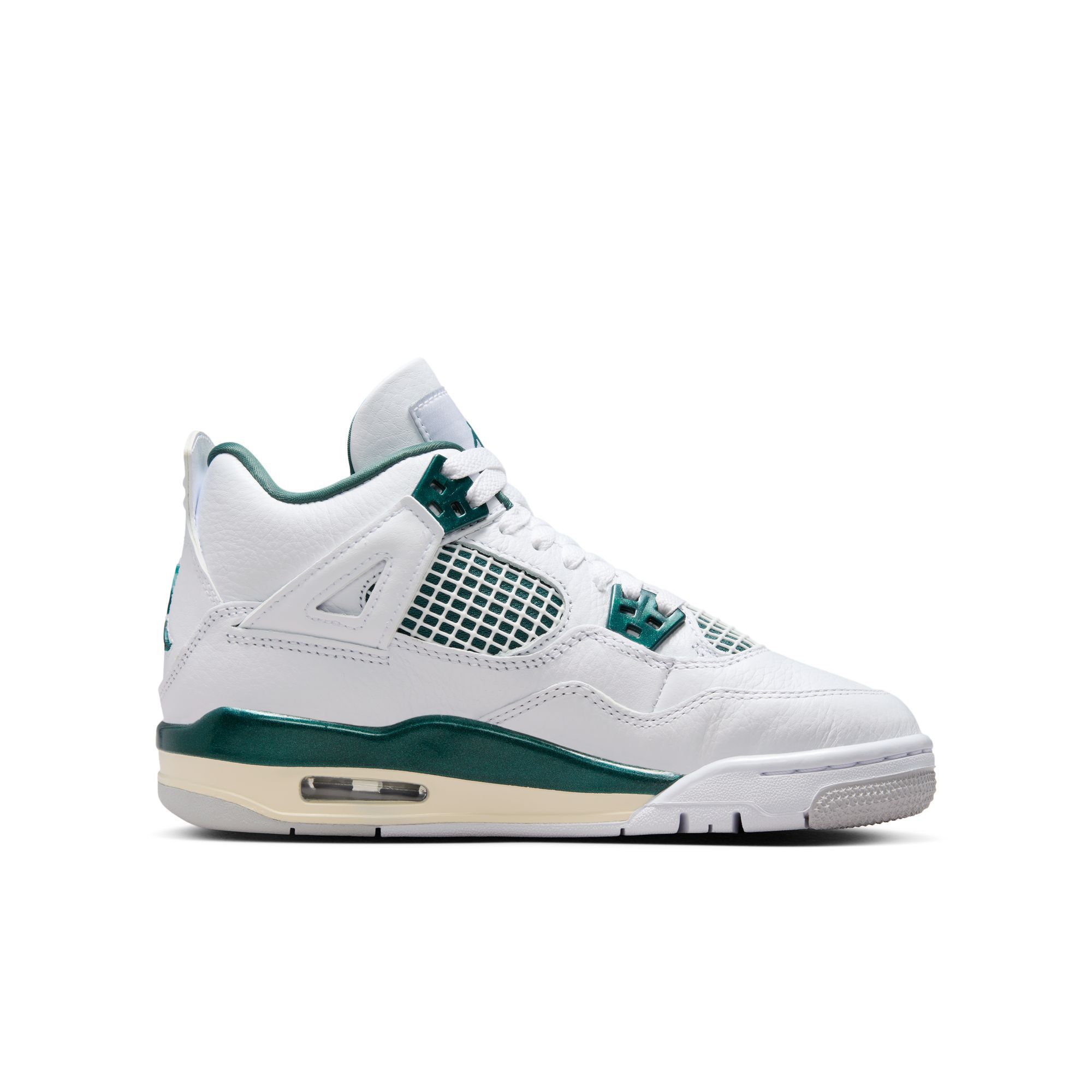 Air Jordan 4 Retro, Blanco/Blanco/Gris Neutro/Verde Oxidado, hi-res