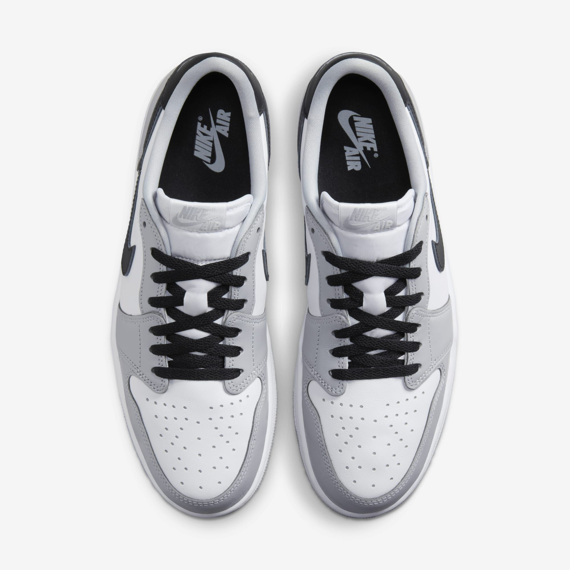 Air Jordan 1 Low OG, Blanco/Gris lobo/Negro, hi-res