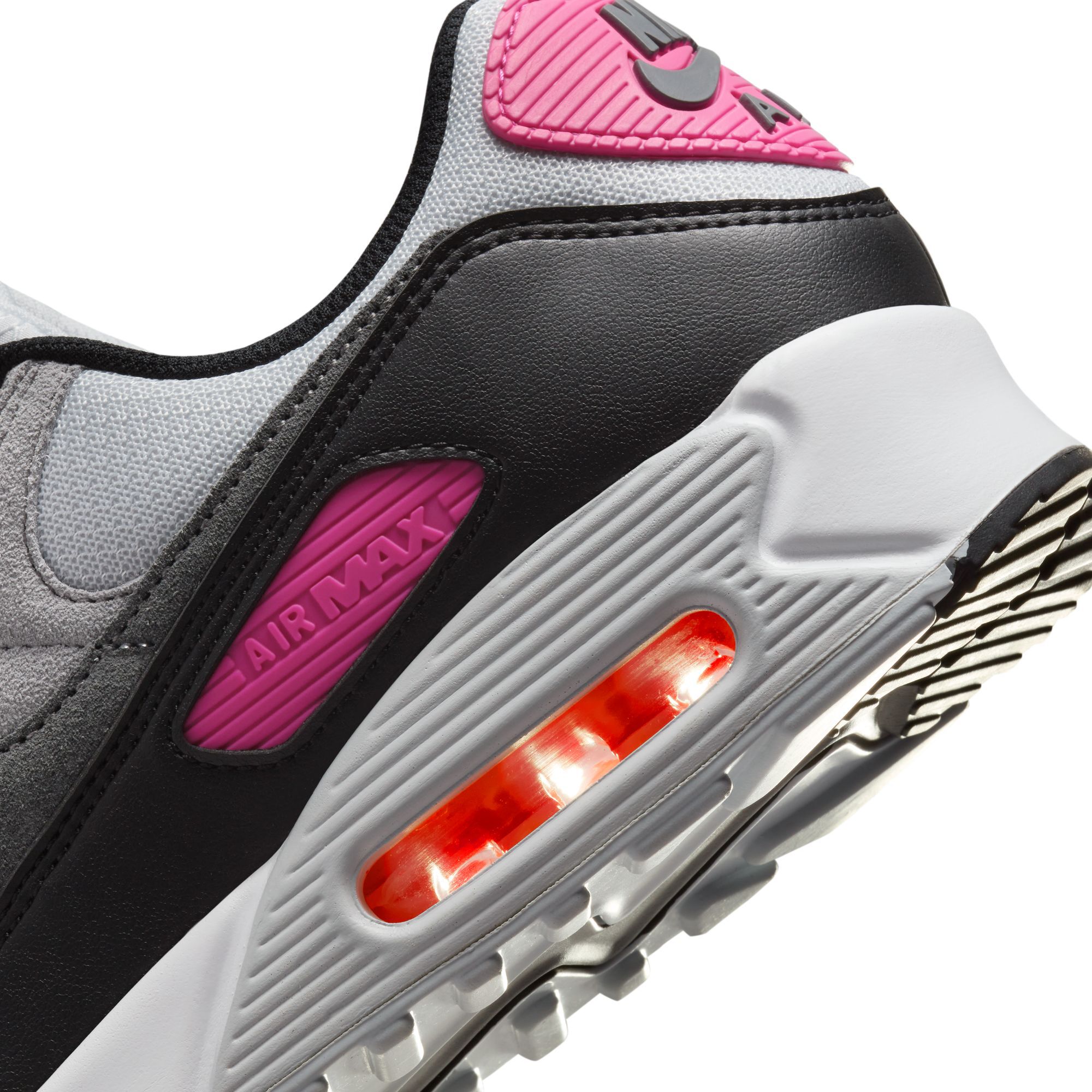 Nike Air Max 90, Platino Puro/Rosa Alquimia/Naranja Total/Gris Azulado, hi-res