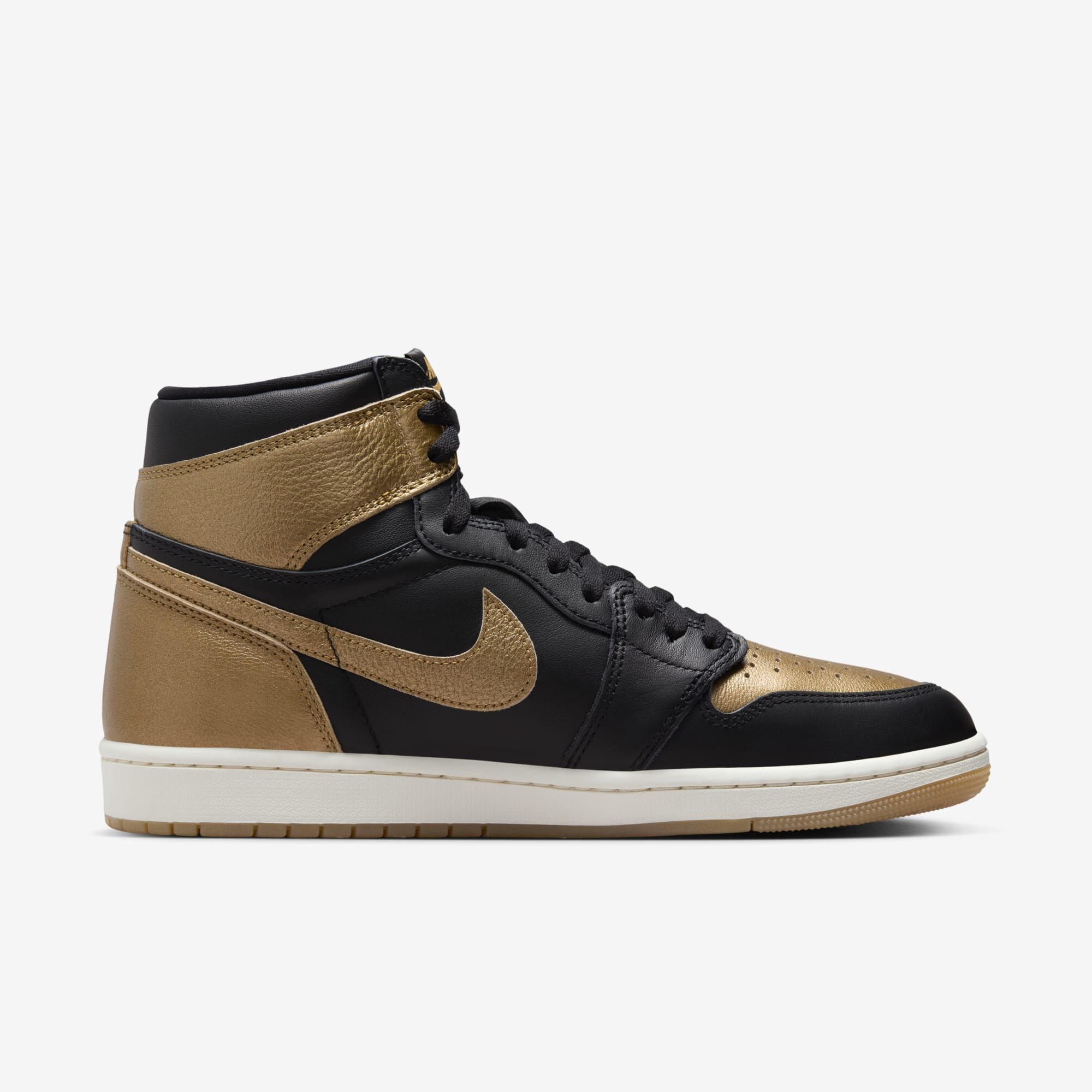 Air Jordan 1 Retro High OG, Negro/Vela/Oro Metalizado, hi-res