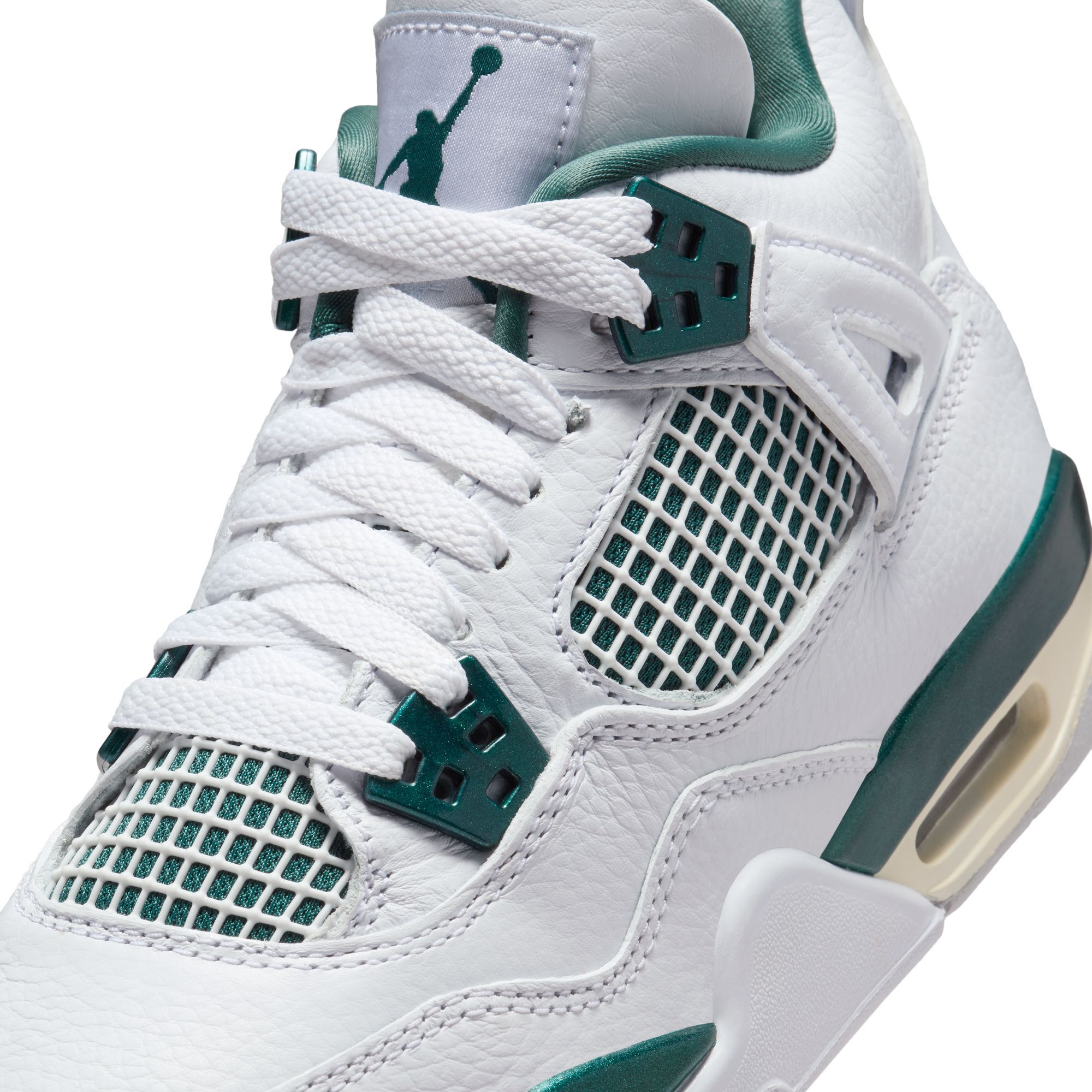 Air Jordan 4 Retro, Blanco/Blanco/Gris Neutro/Verde Oxidado, hi-res