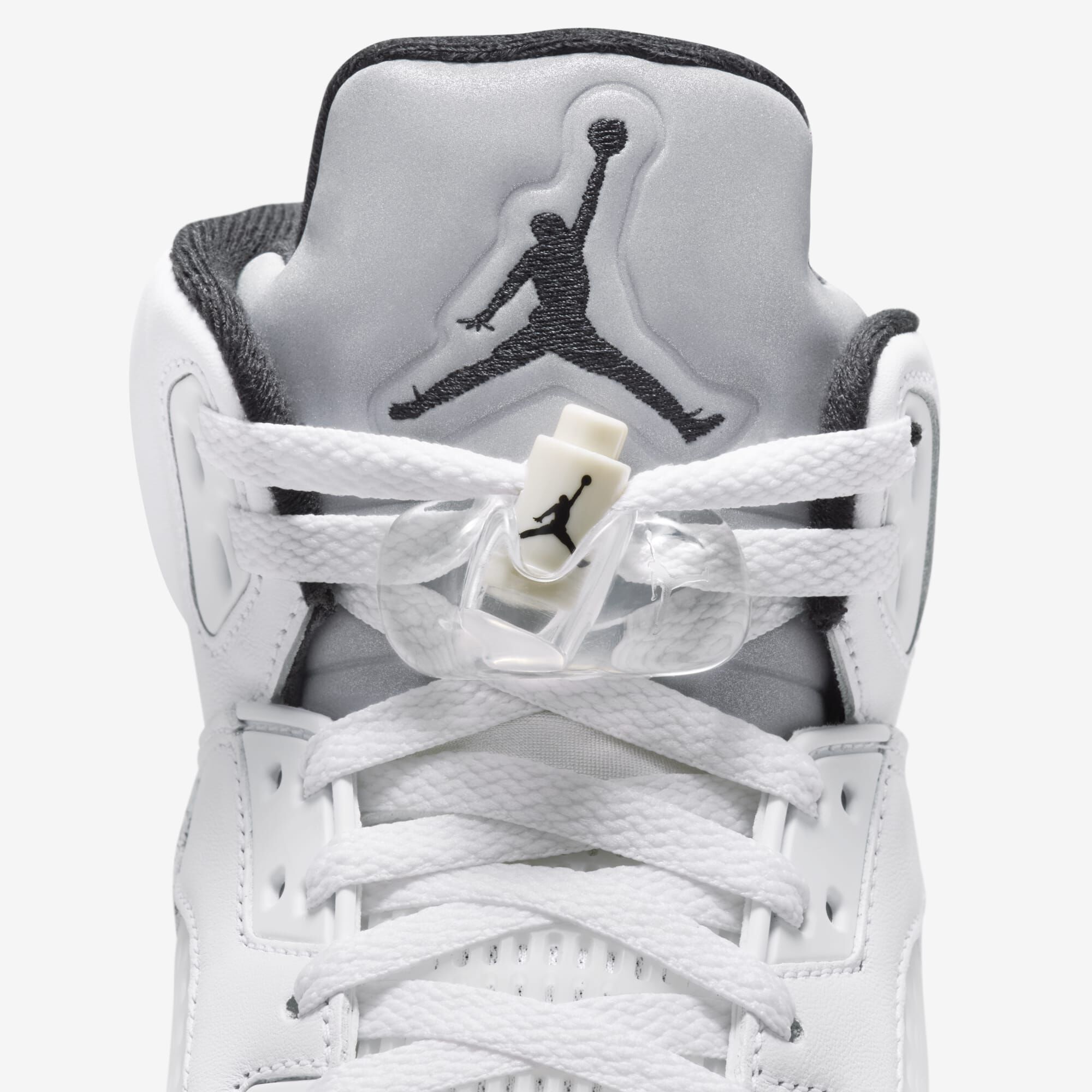 Air Jordan 5 Retro, Blanco/Vela/Plata Metalizado/Negro, hi-res