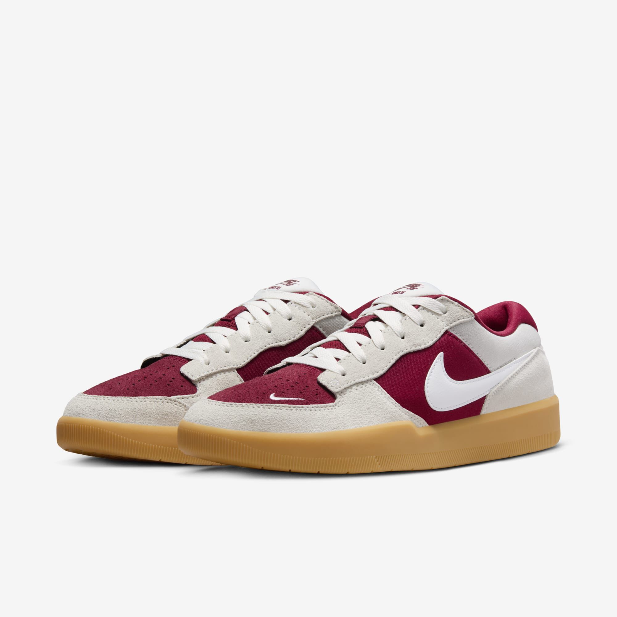 Nike SB Force 58, Rojo team/Blanco cumbre/Marrón claro goma/Blanco, hi-res