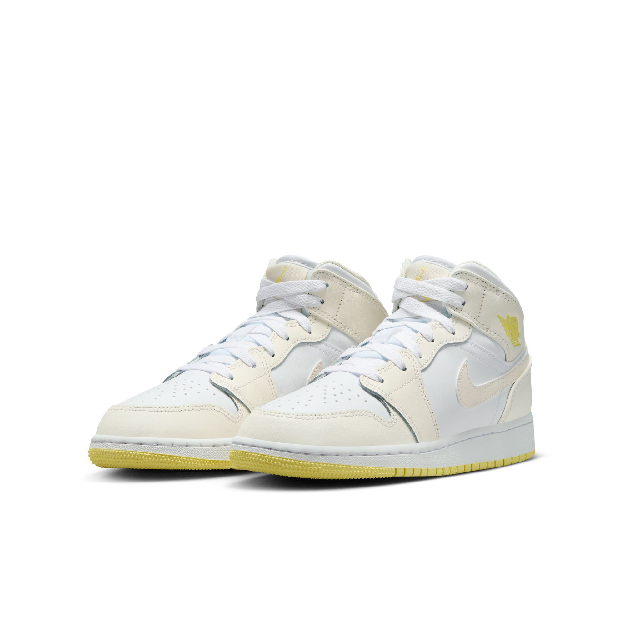 Air Jordan 1 Mid, Vela/Laser Claro Naranja-Blanco, hi-res