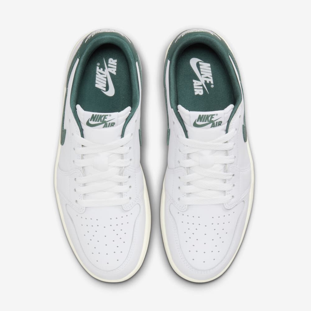 Air Jordan 1 Low OG, Blanco/Vela/Verde Oxidado, hi-res