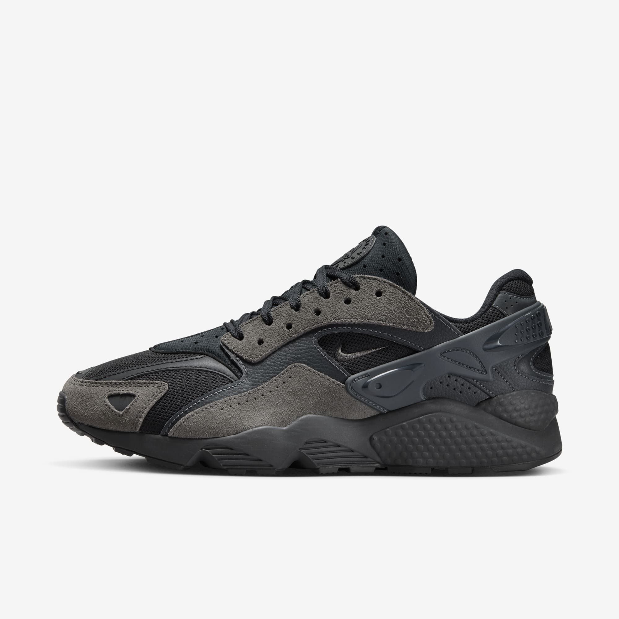 Nike Air Huarache Runner, Negro/Fresno Medio-Antracita, hi-res