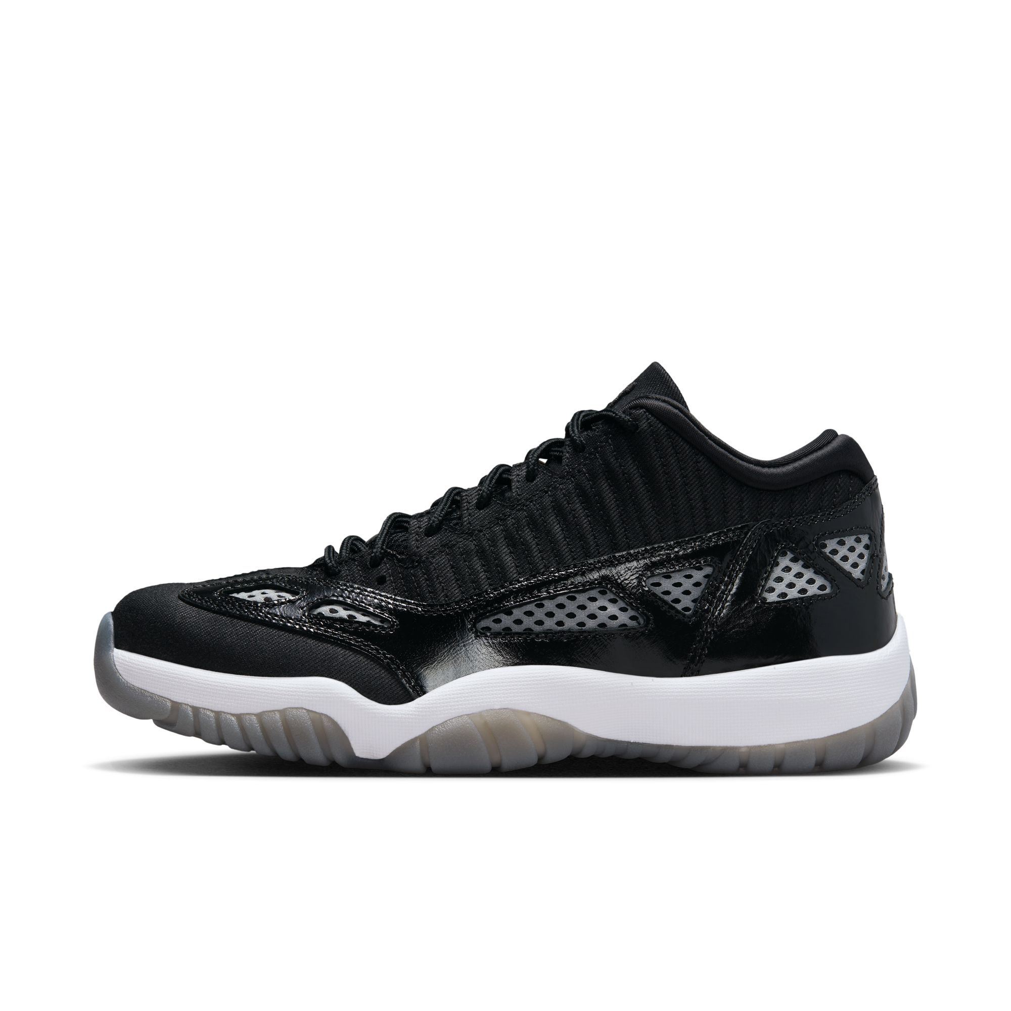 Air Jordan 11 Retro Low IE, Negro/Negro-blanco, hi-res