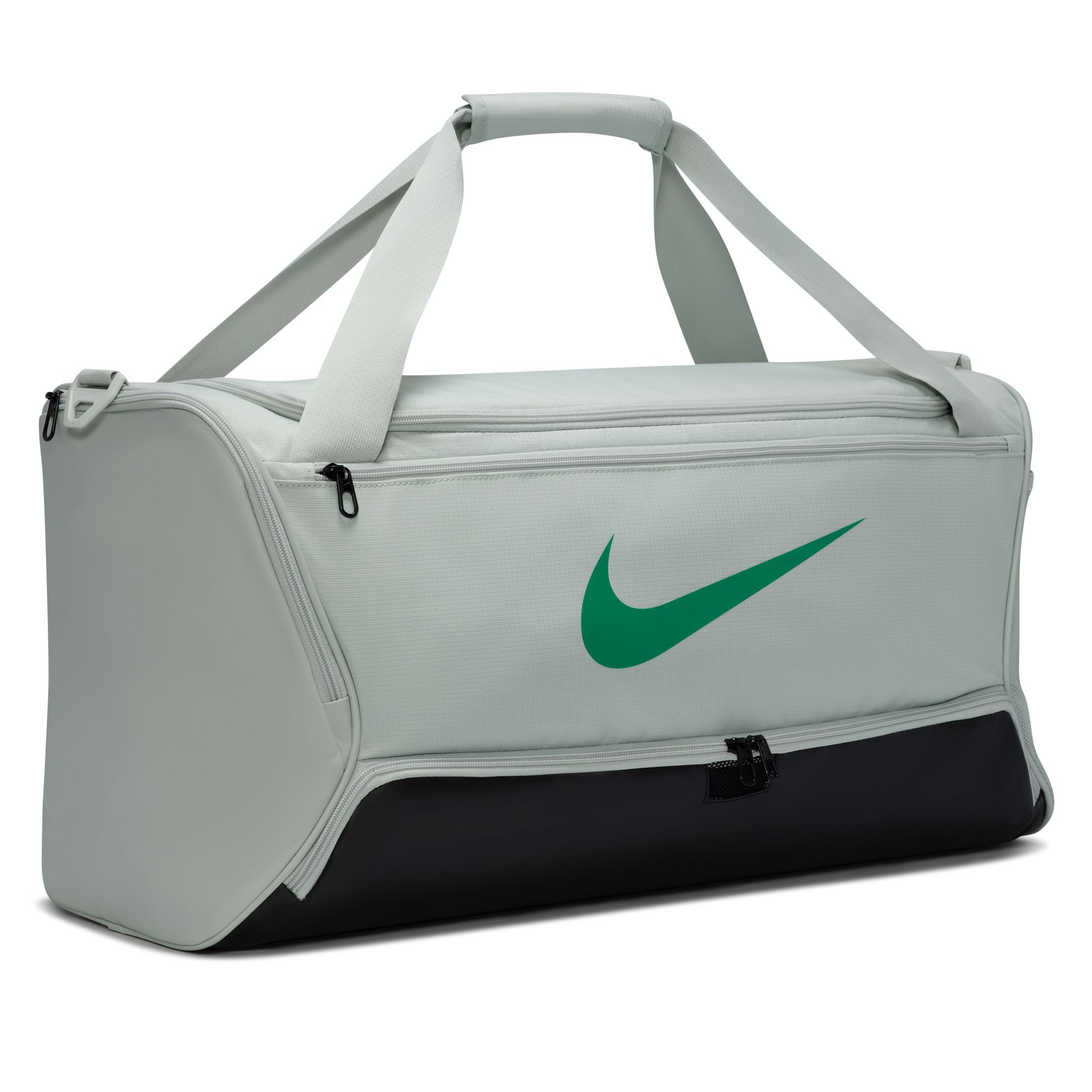 Nike Brasilia 9.5, Plata Claro/Negro/Verde Estadio, hi-res