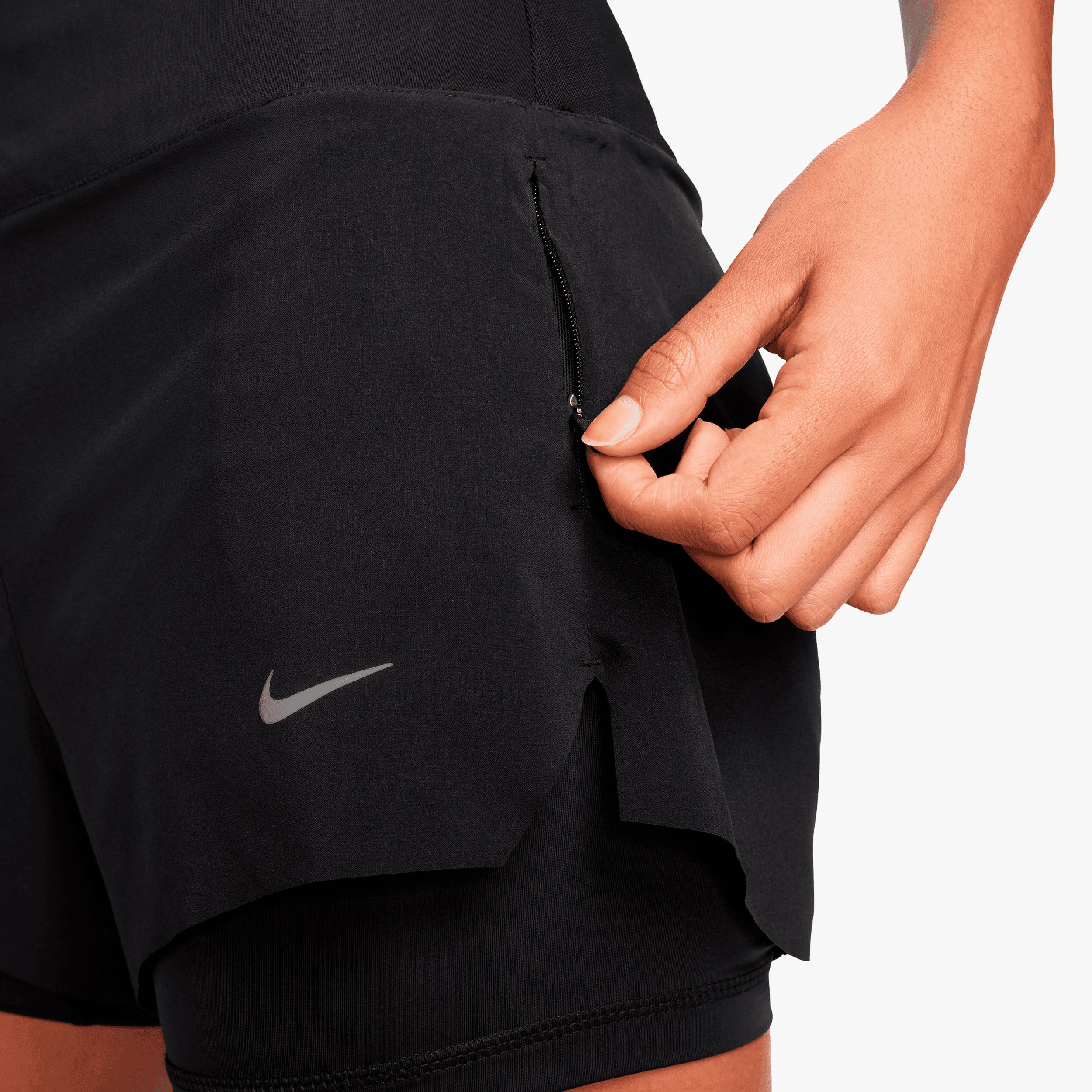 Nike Dri-FIT Swift, Negro/Plata Reflectante, hi-res