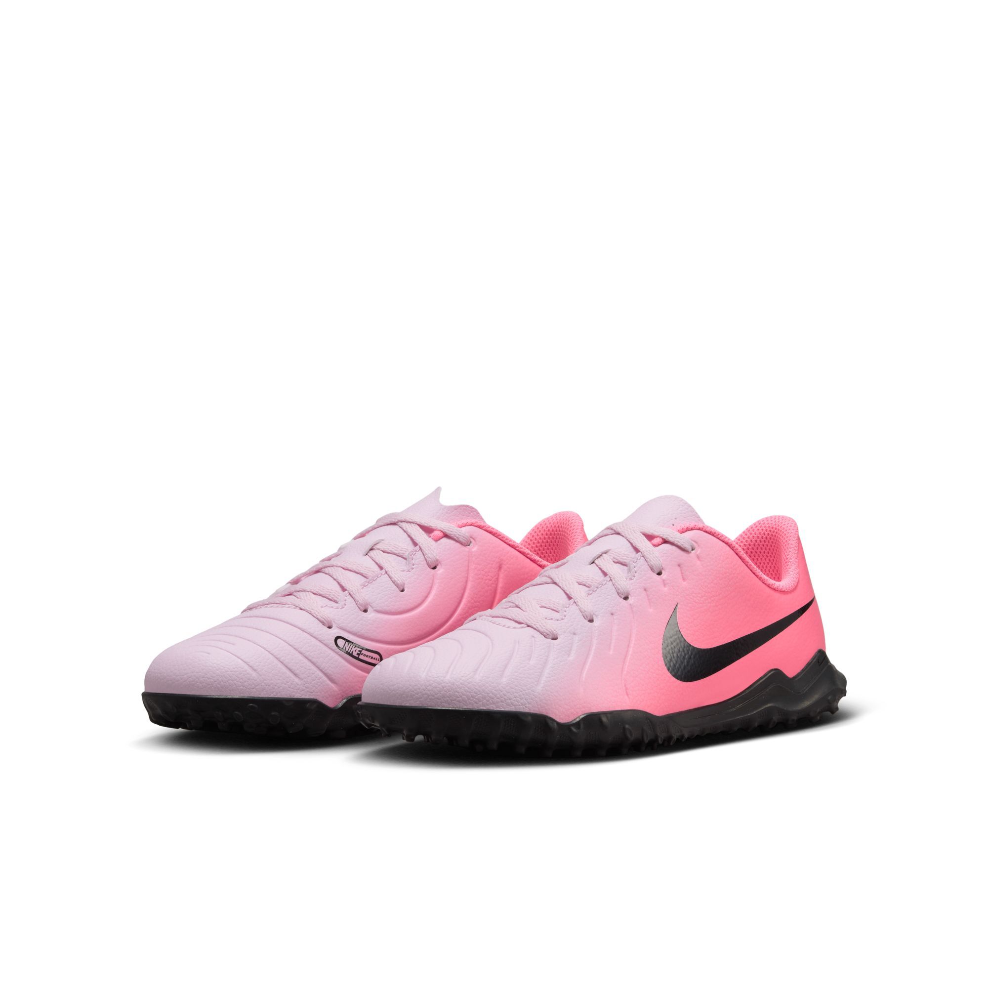 Nike Jr. Tiempo Legend 10 Club TF, Espuma Rosa /Negro, hi-res