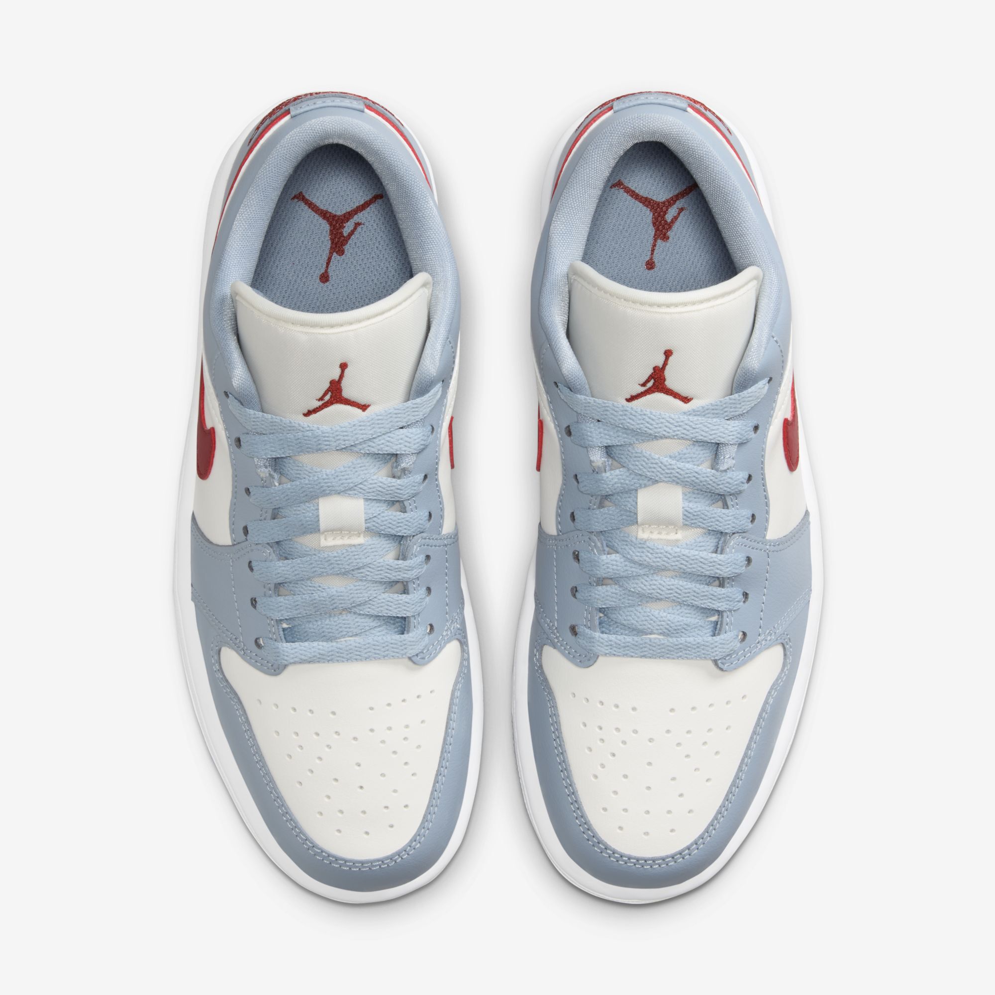 Air Jordan 1 Low, Vela/Duna Rojo-Azul-Gris-Blanco, hi-res