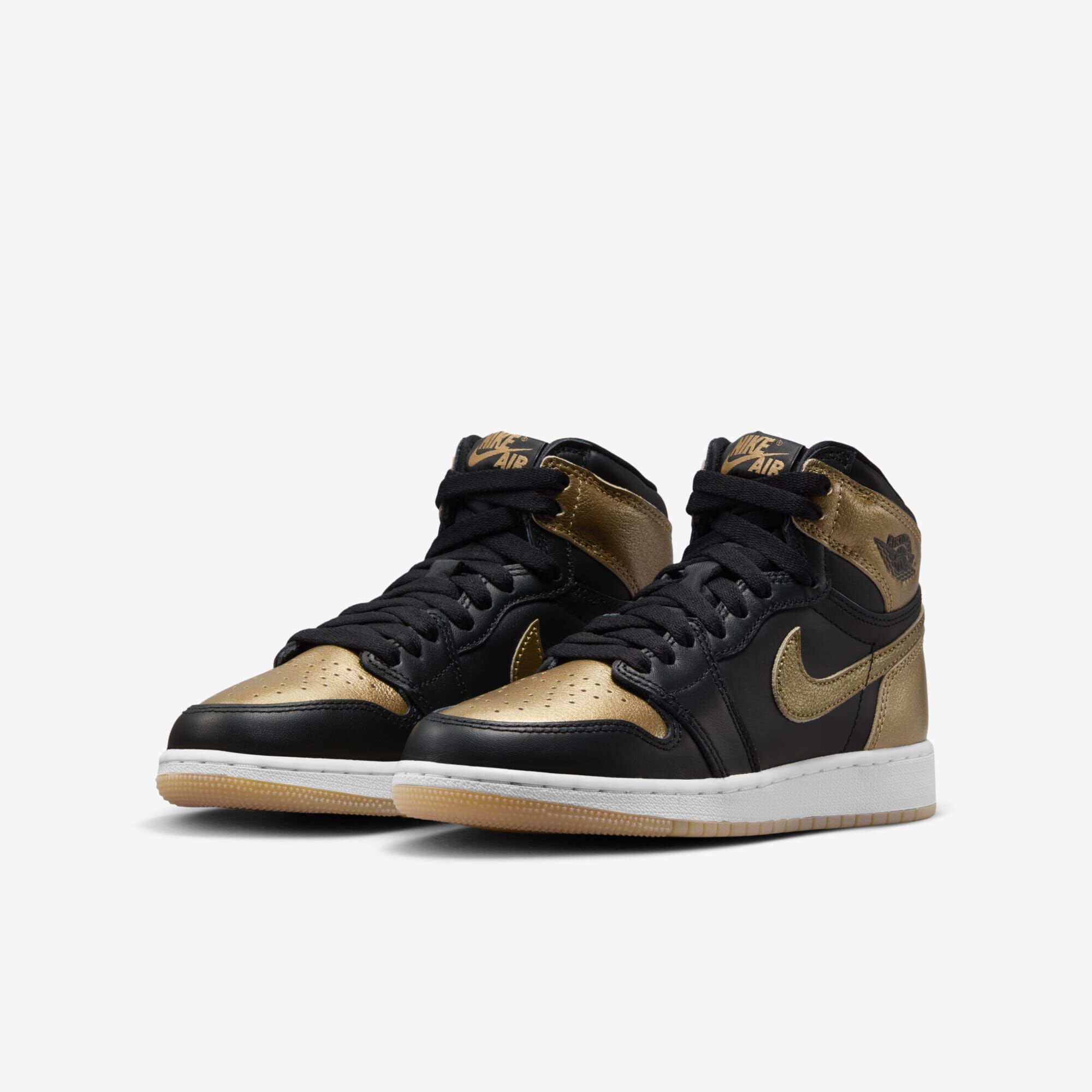 Air Jordan 1 High OG, Vela Negra/Dorada Metalizada, hi-res