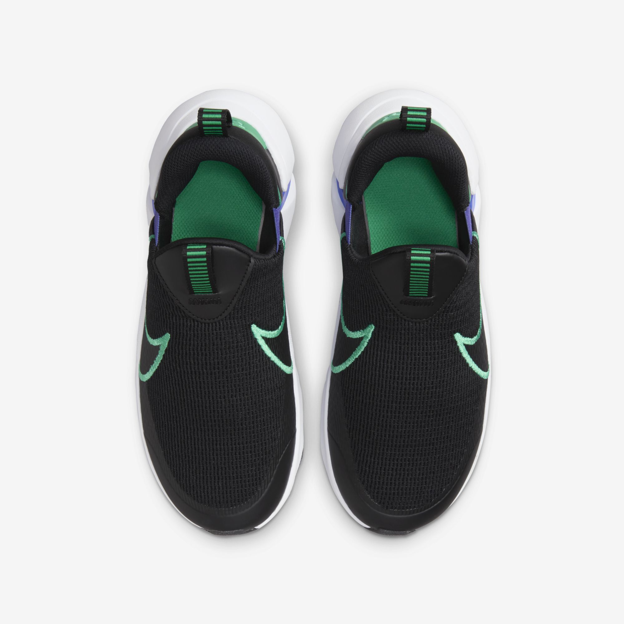 Nike Flex Plus 2, Negro/Verde Estadio-Blanco-Violeta Persa, hi-res