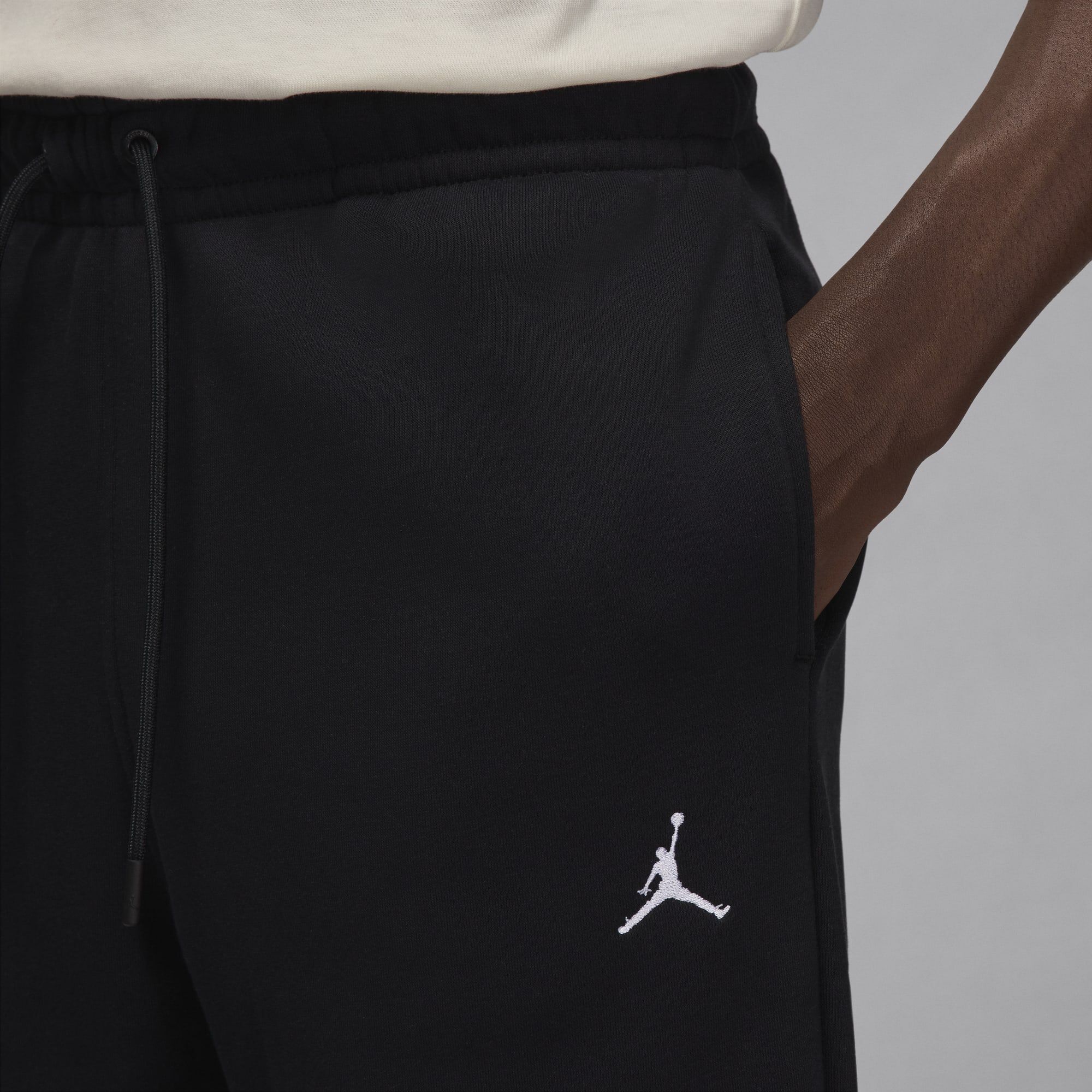 Jordan Brooklyn Fleece, Negro/Blanco, hi-res