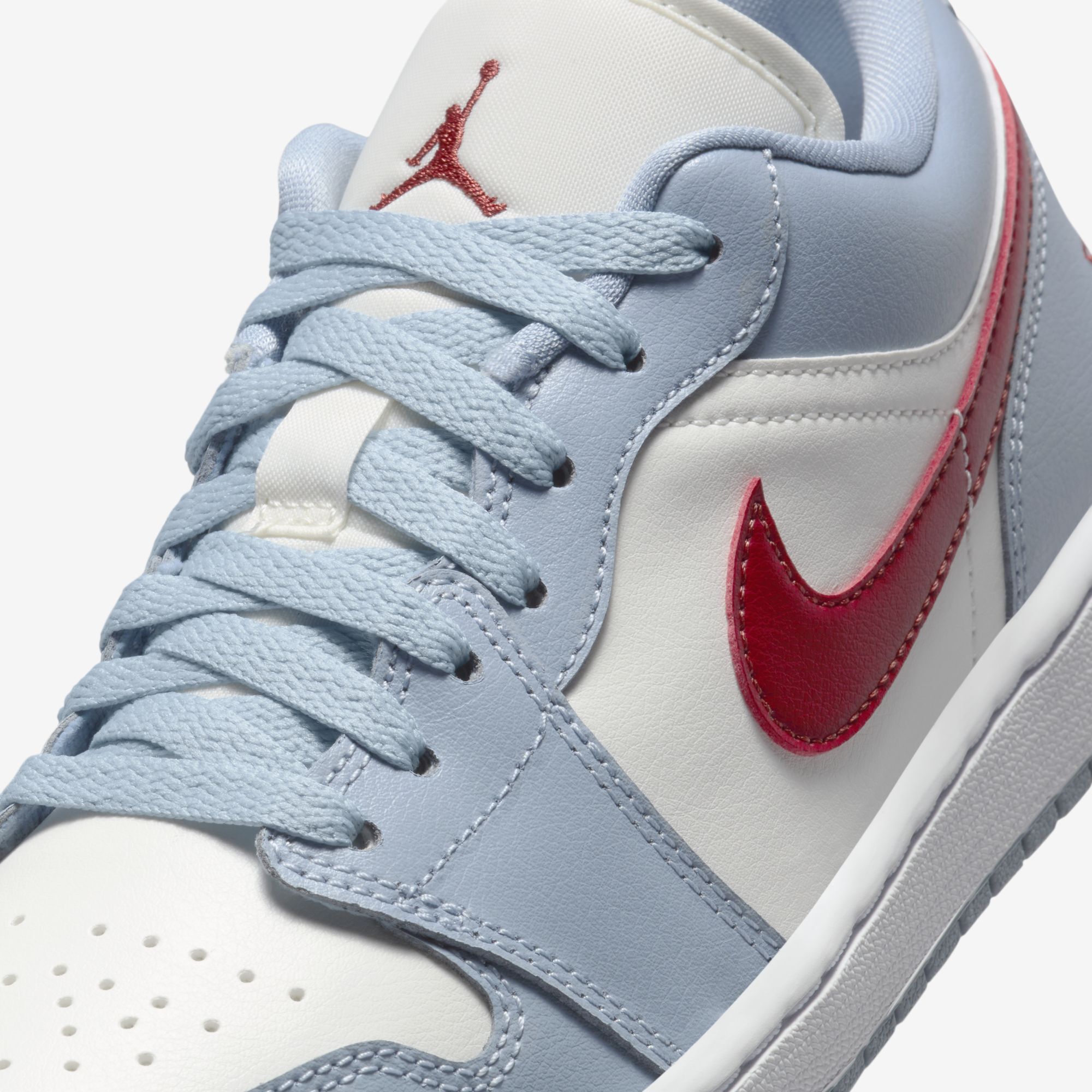 Air Jordan 1 Low, Vela/Duna Rojo-Azul-Gris-Blanco, hi-res