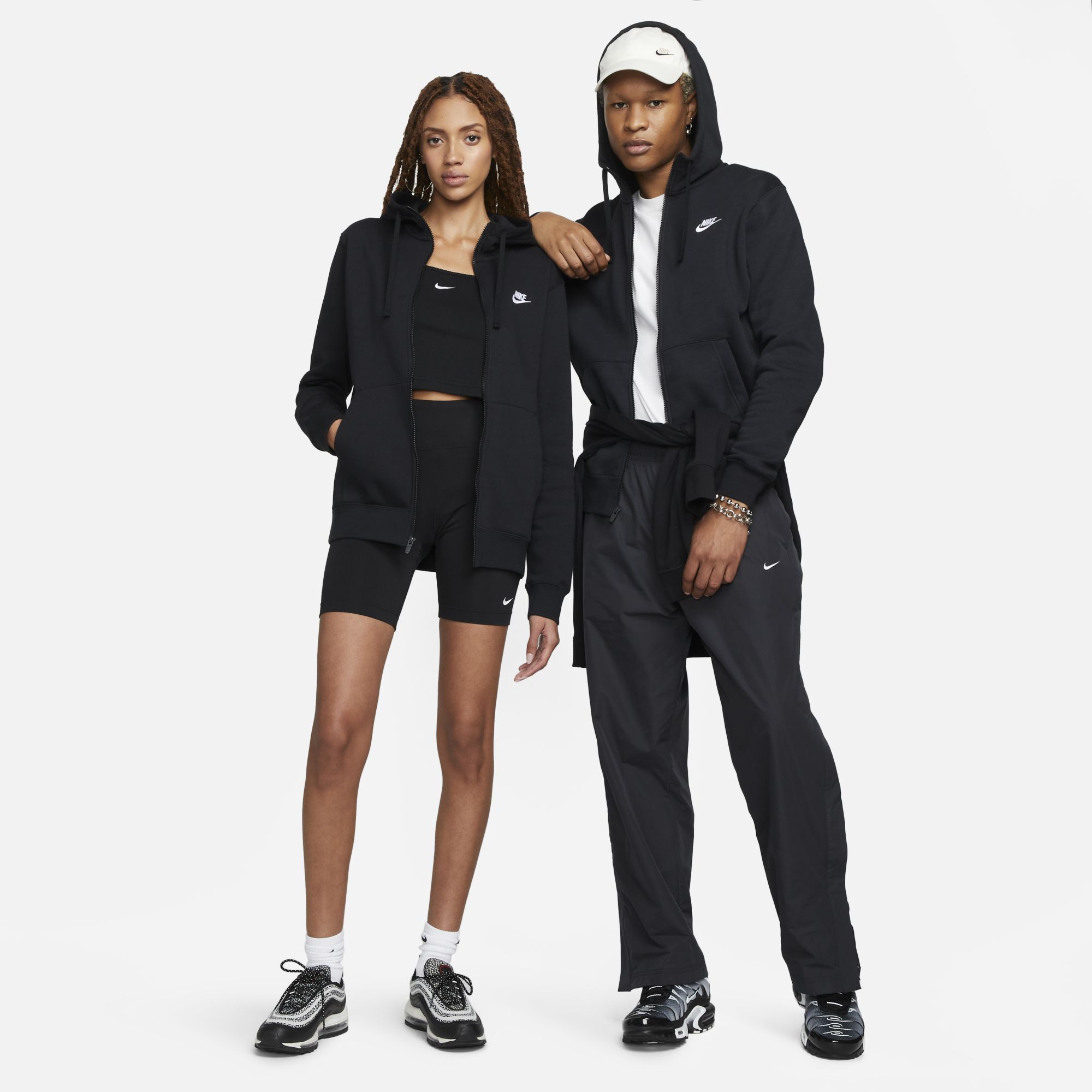 Nike Sportswear Club Fleece, Negro/Negro/Blanco, hi-res