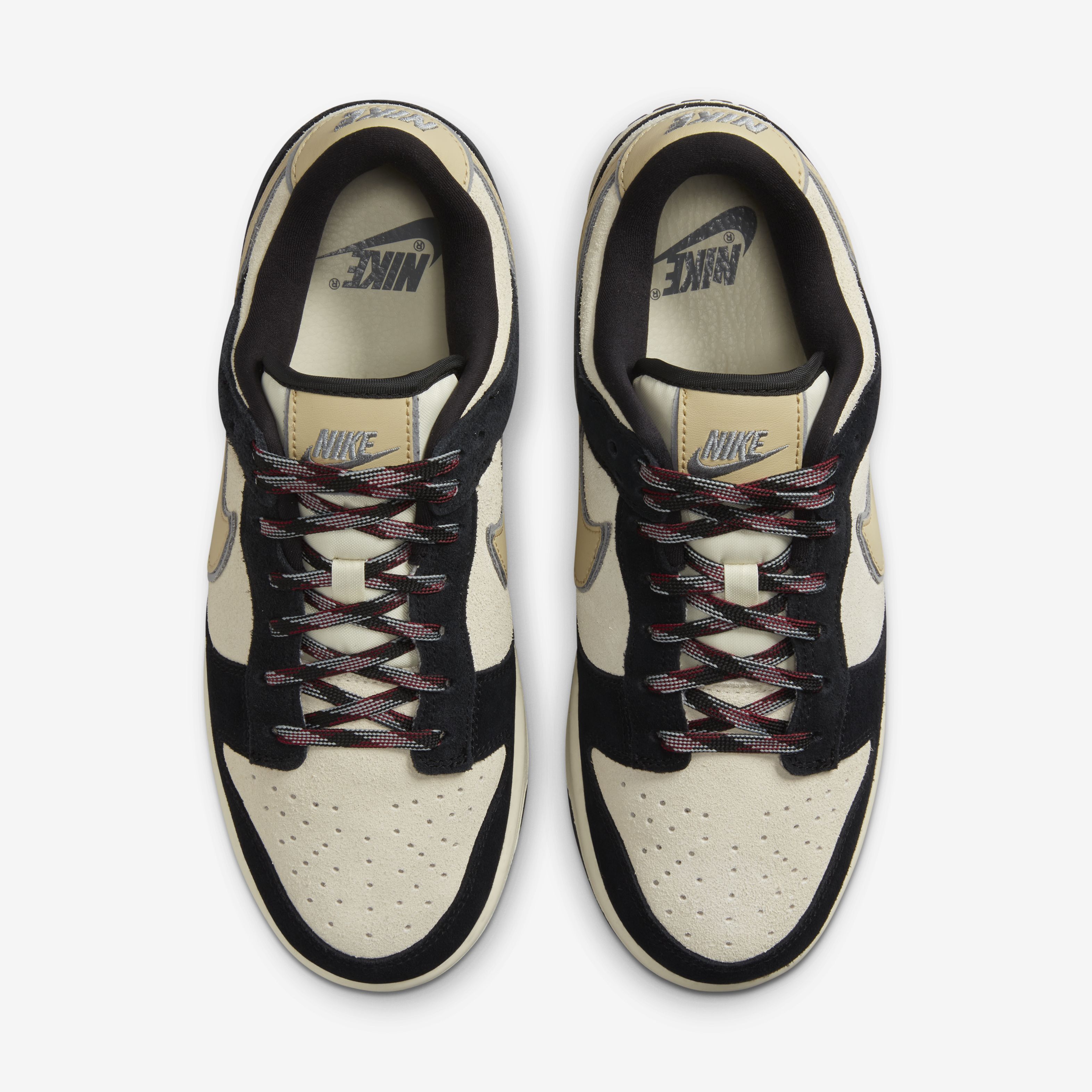 Nike Dunk Low LX, Negro/Leche de coco/Gris partícula/Oro team, hi-res