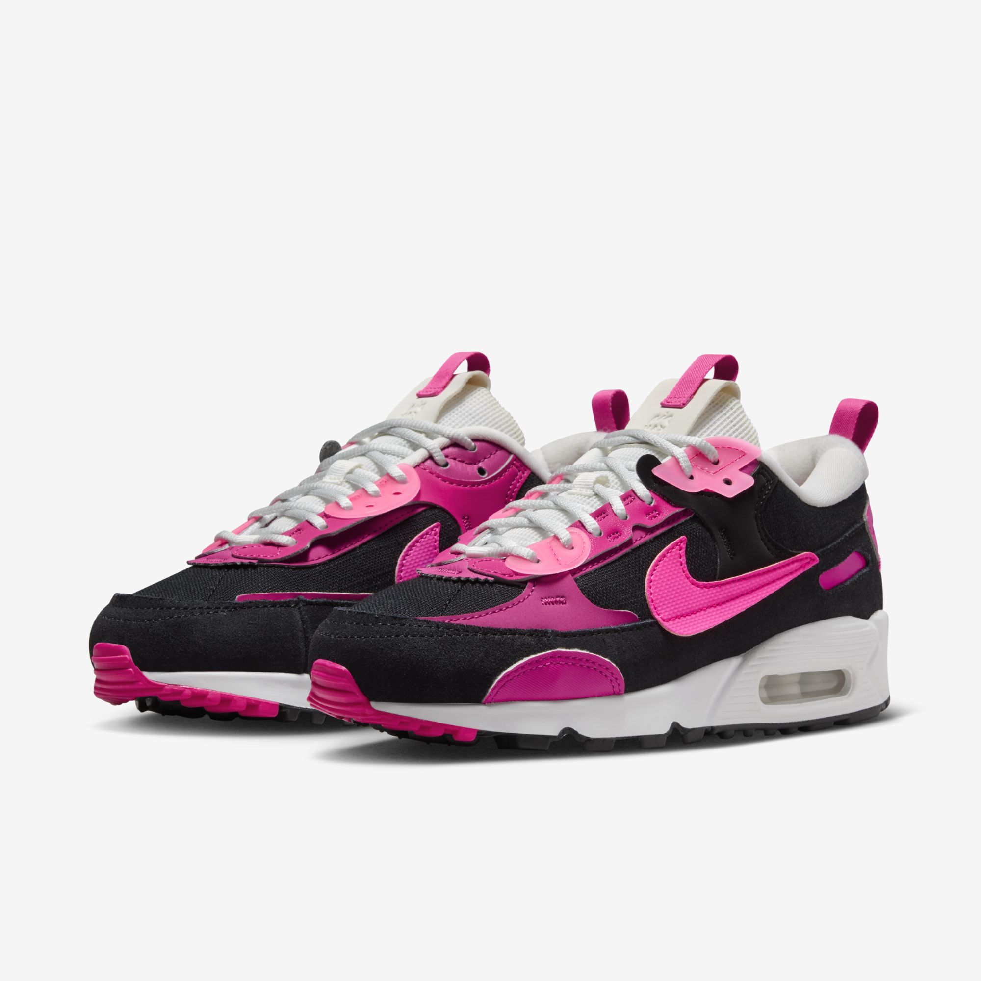 Nike Air Max 90 Futura, Blanco cumbre/Rojo espino/Negro/Rosa feroz, hi-res