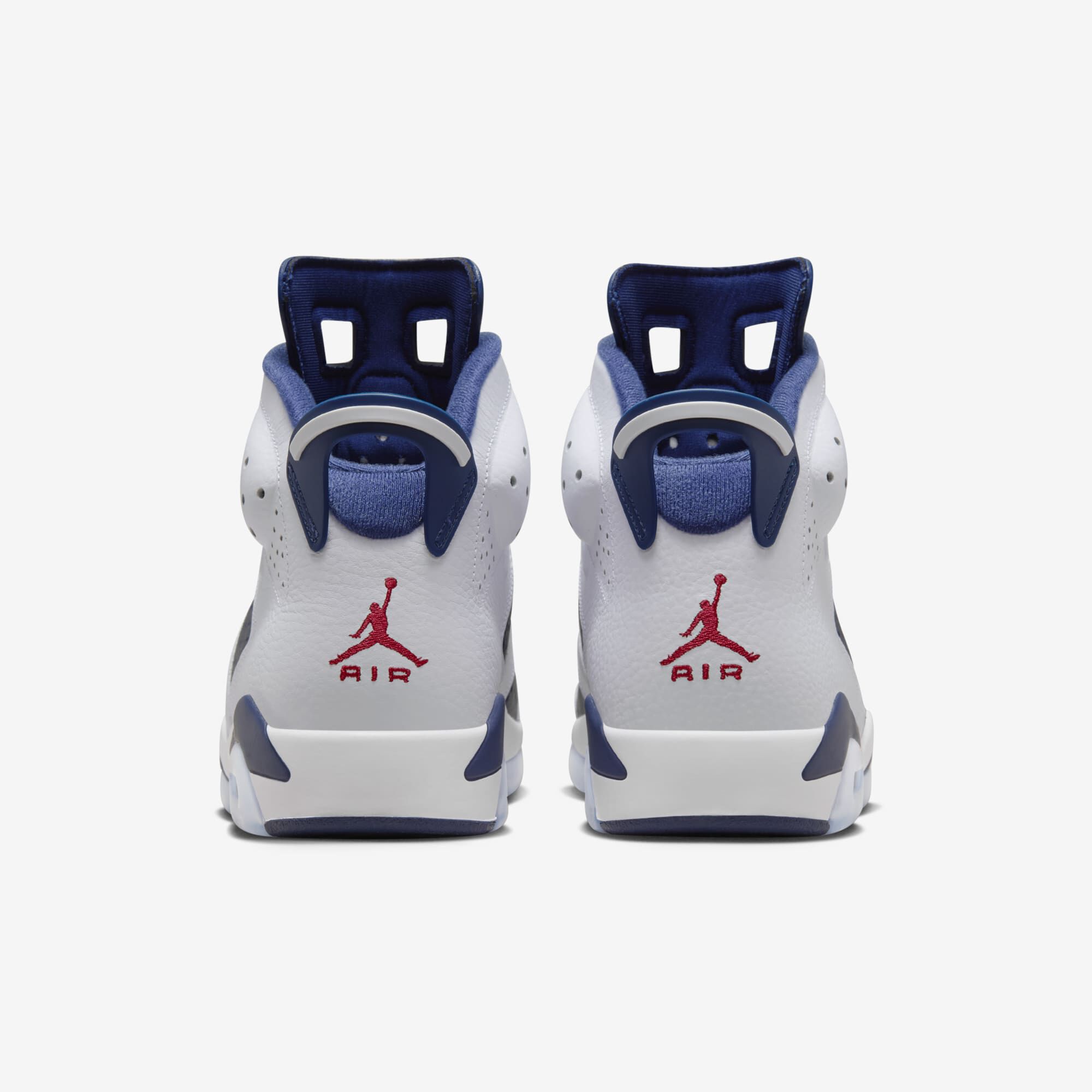 Air Jordan 6 Retro, Blanco/Azul Marino Medianoche/Rojo Universitario, hi-res