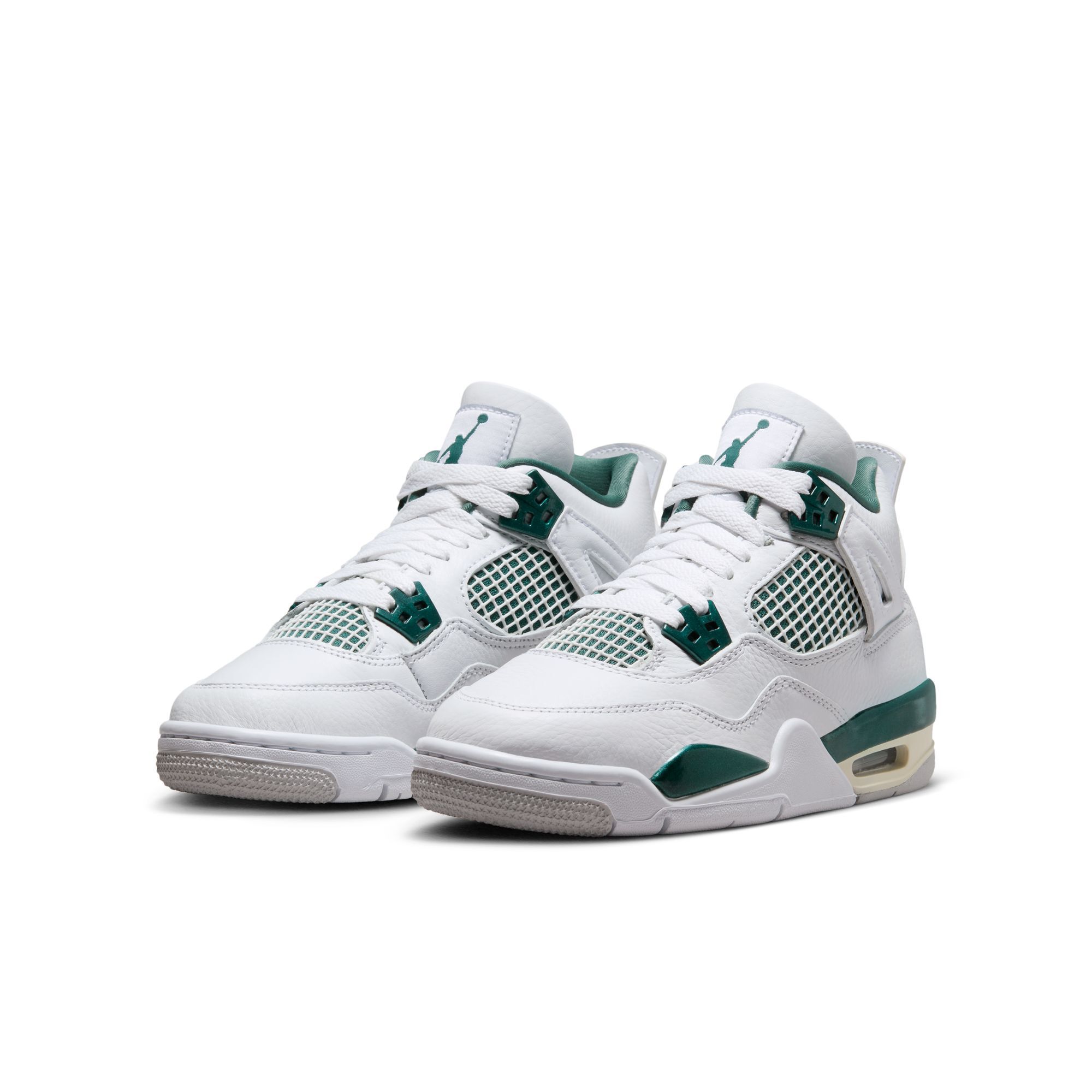 Air Jordan 4 Retro, Blanco/Blanco/Gris Neutro/Verde Oxidado, hi-res