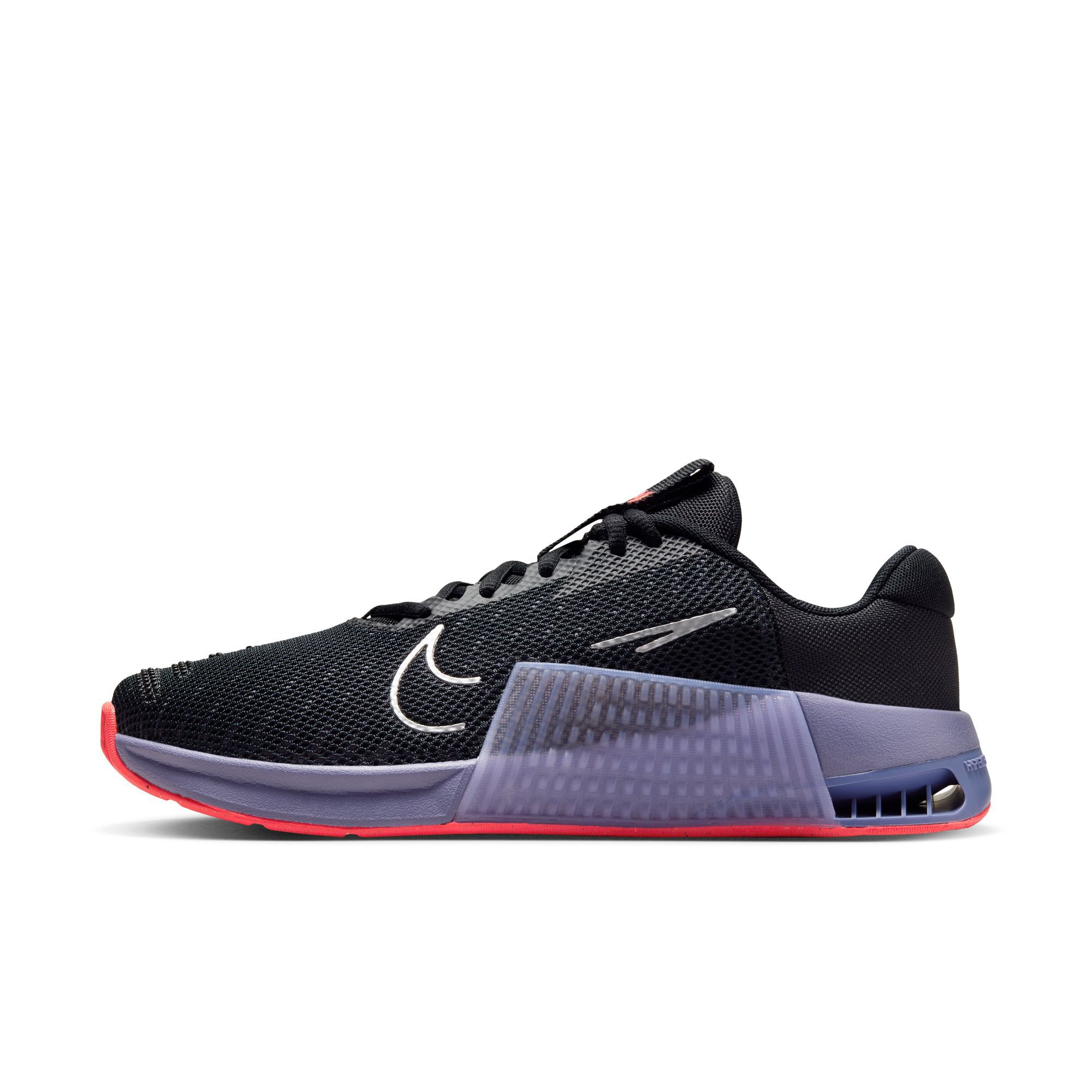 Nike Metcon 9, Negro/Plata Metalizado-Lila Bloom, hi-res