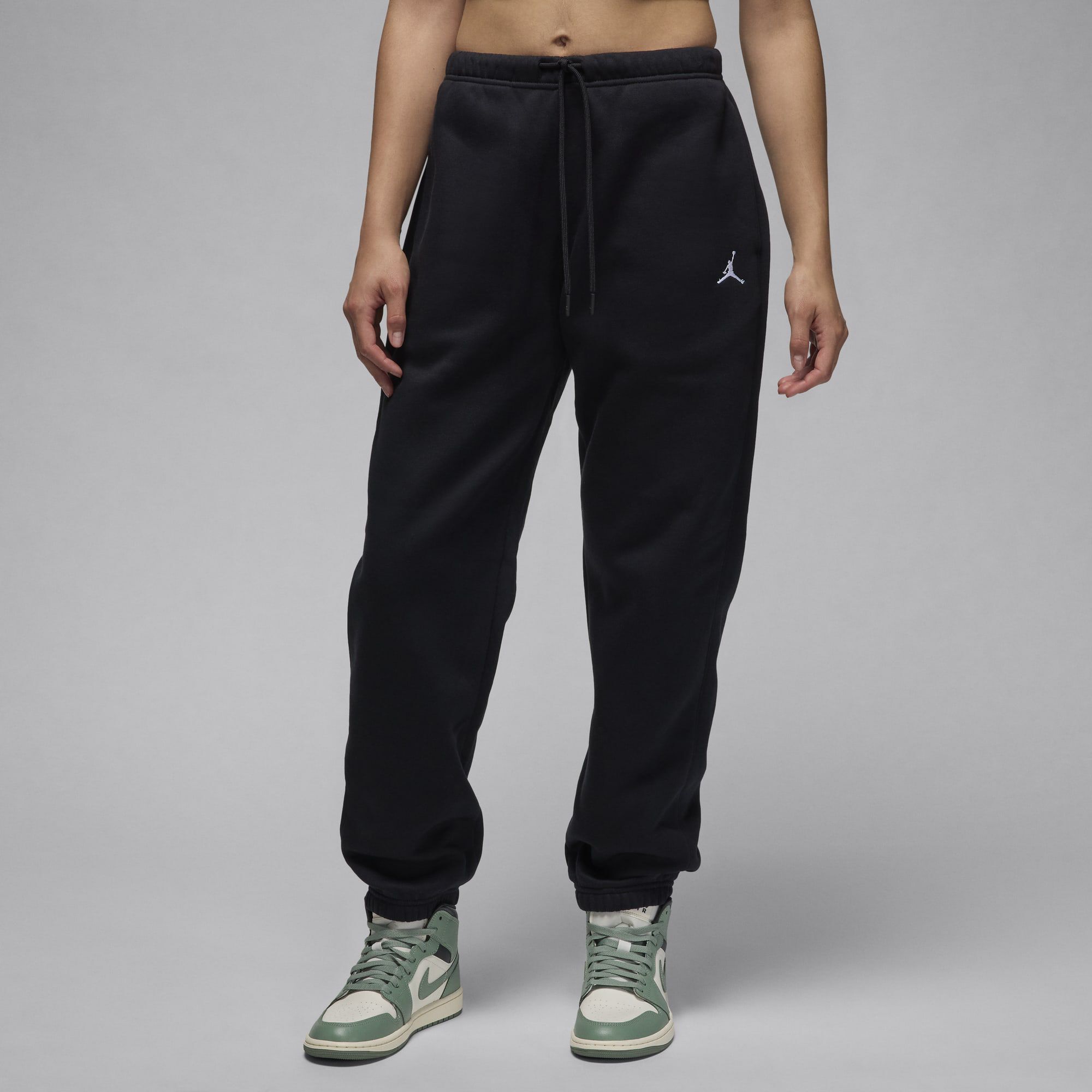 Jordan Brooklyn Fleece, Negro/Blanco, hi-res