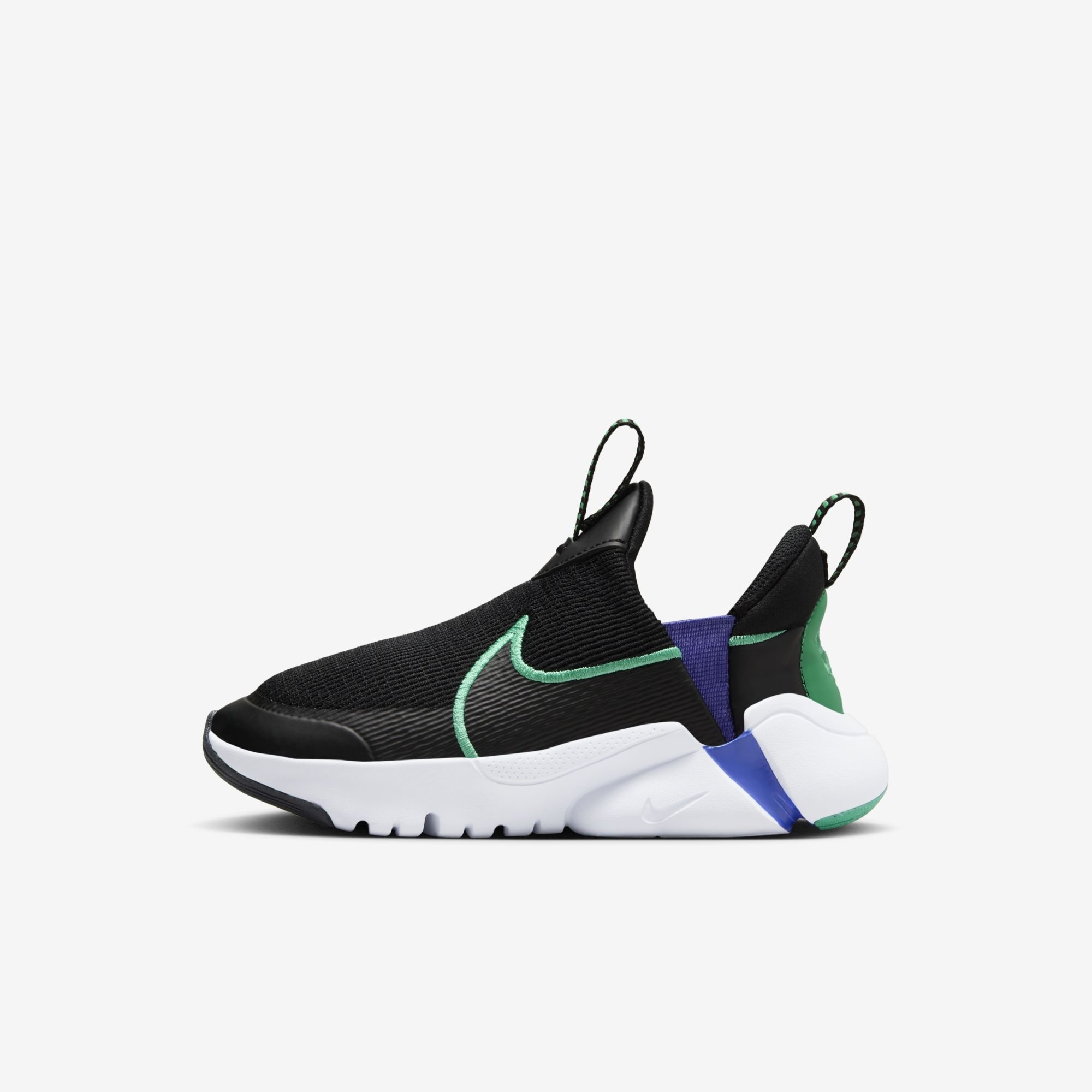 Nike Flex Plus 2, Negro/Verde Estadio-Blanco-Violeta Persa, hi-res