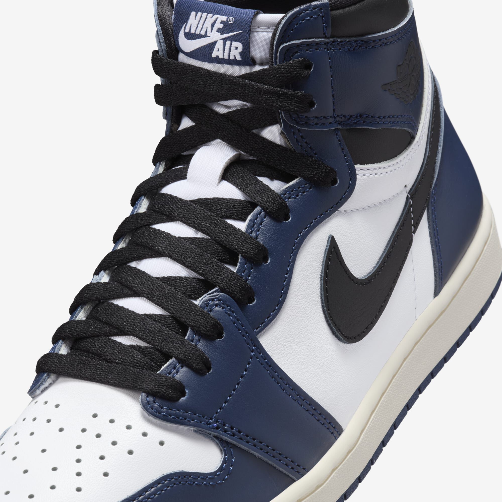 Air Jordan 1 Retro High OG, Azul marino medianoche/Blanco/Vela/Negro, hi-res