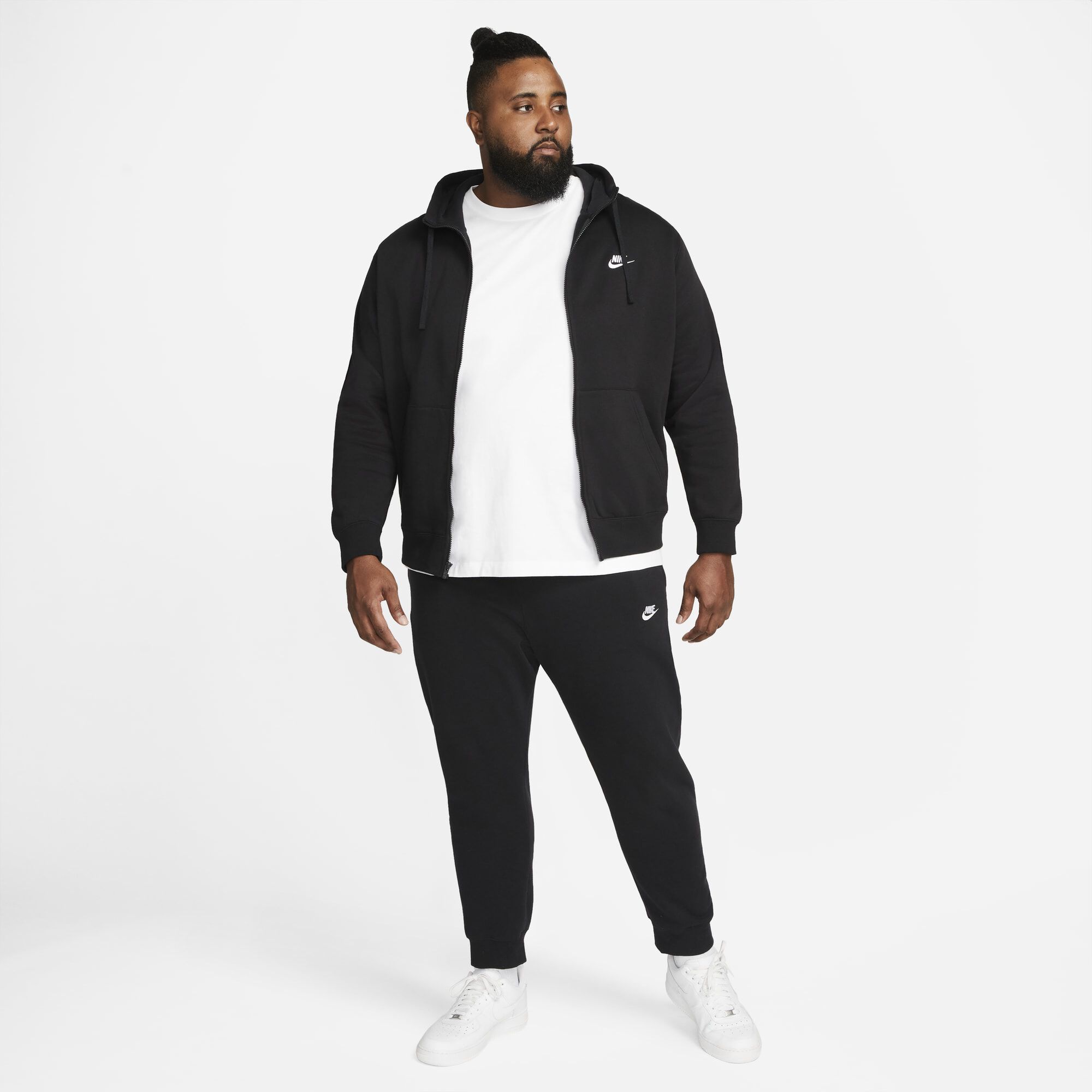 Nike Sportswear Club Fleece, Negro/Negro/Blanco, hi-res