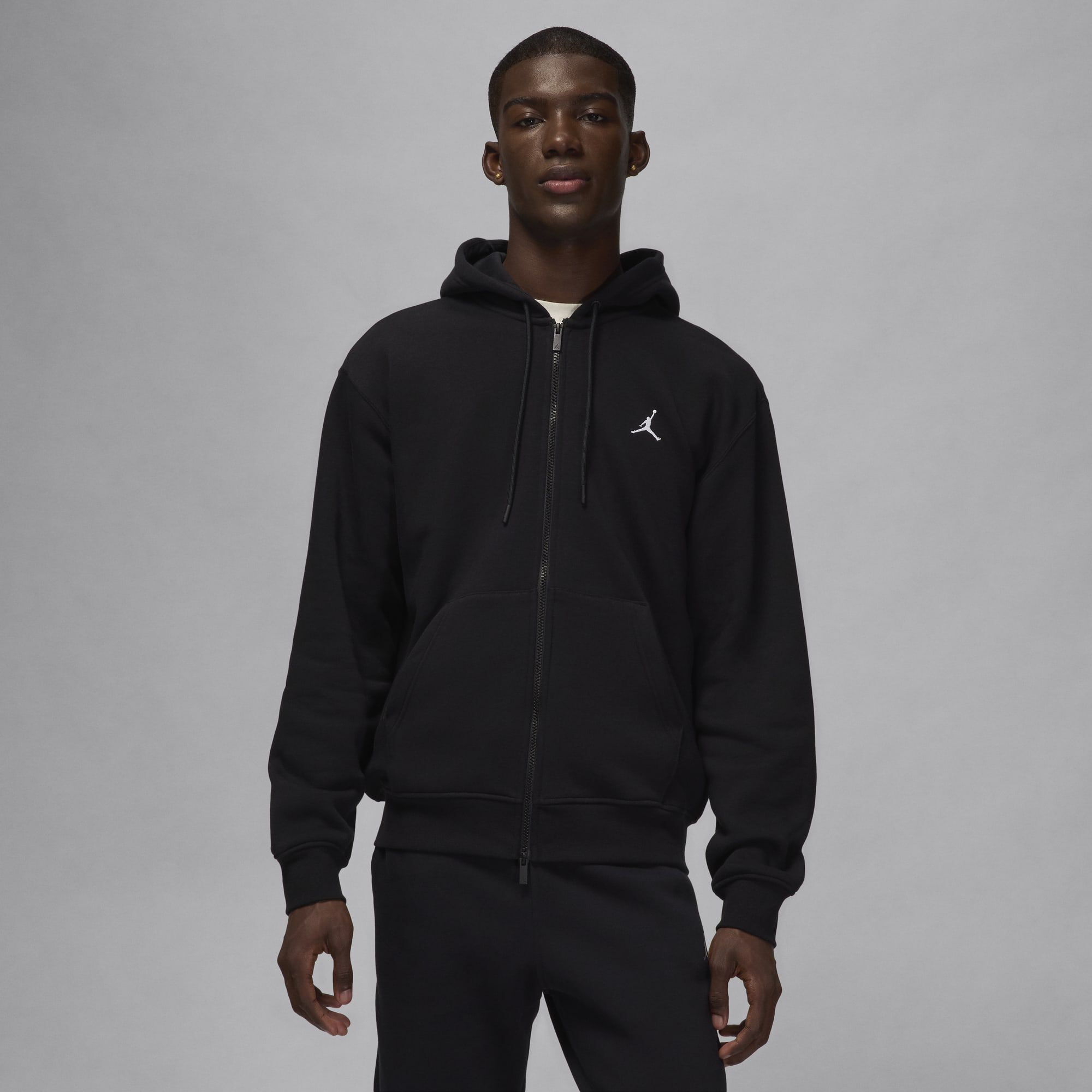 Jordan Brooklyn Fleece, Negro/Blanco, hi-res