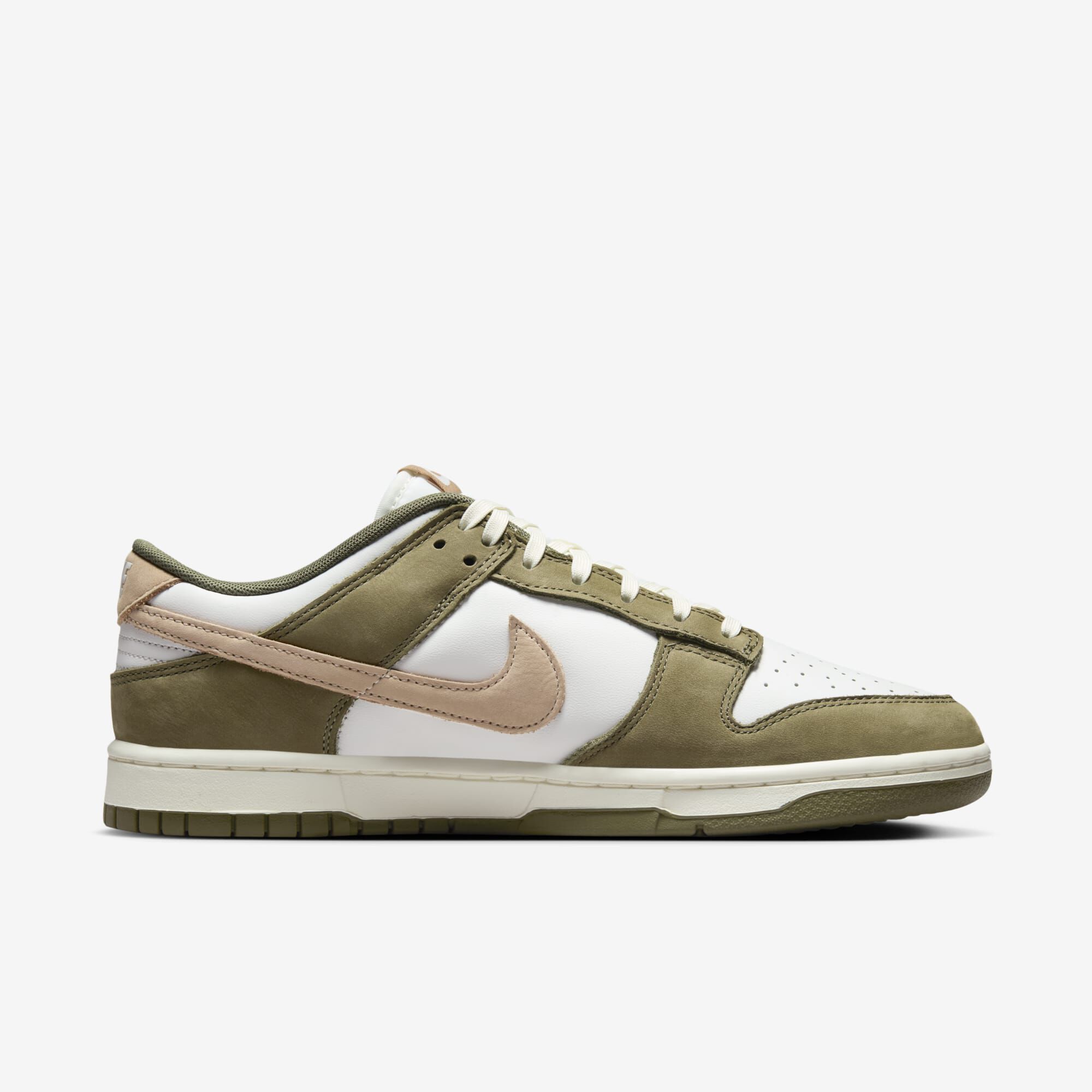 Nike Dunk Low Retro Premium, Oliva Medio/Blanco Cumbre/Vela/Cáñamo, hi-res