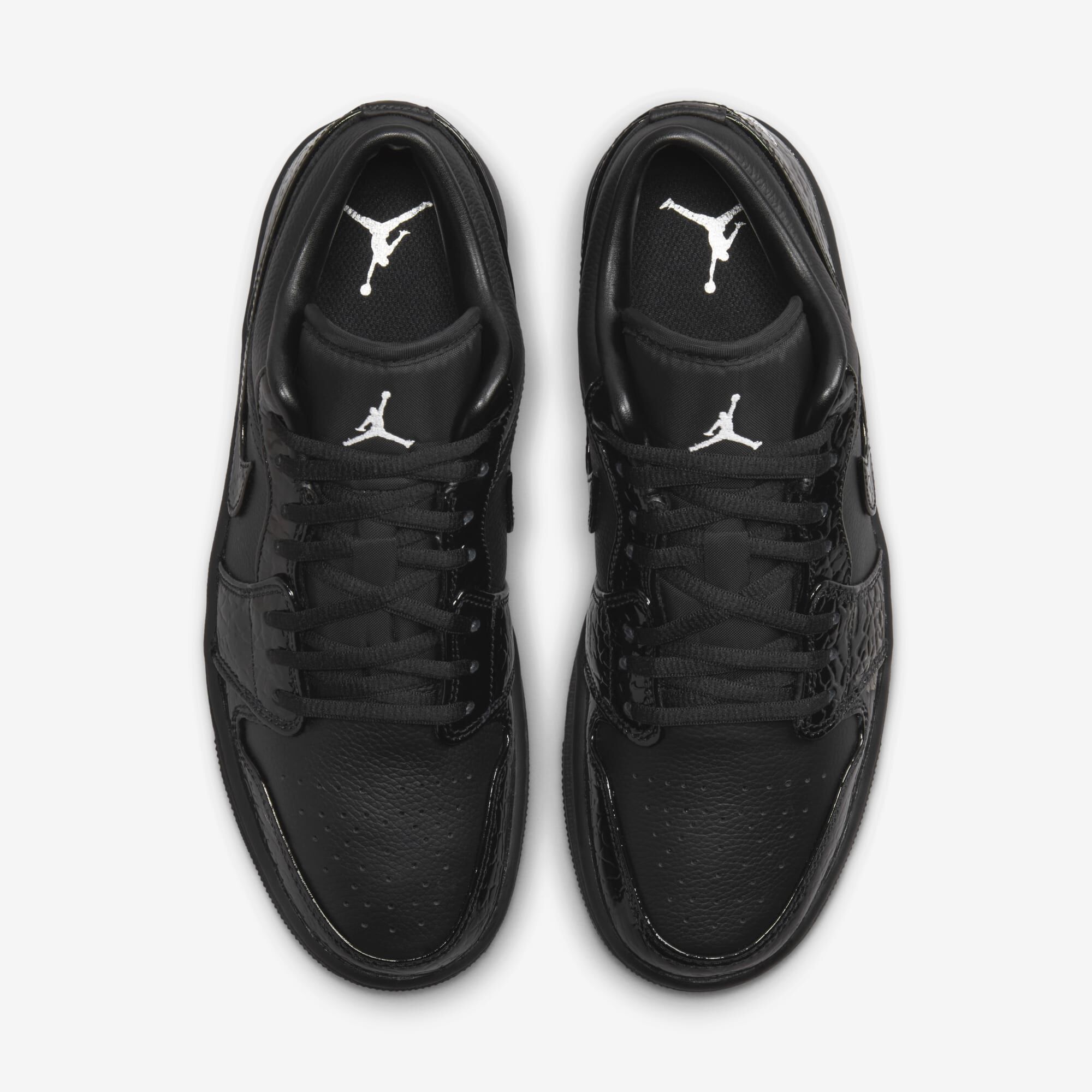 Air Jordan 1 Low SE, Negro/Blanco/Plata Metalizado/Negro, hi-res