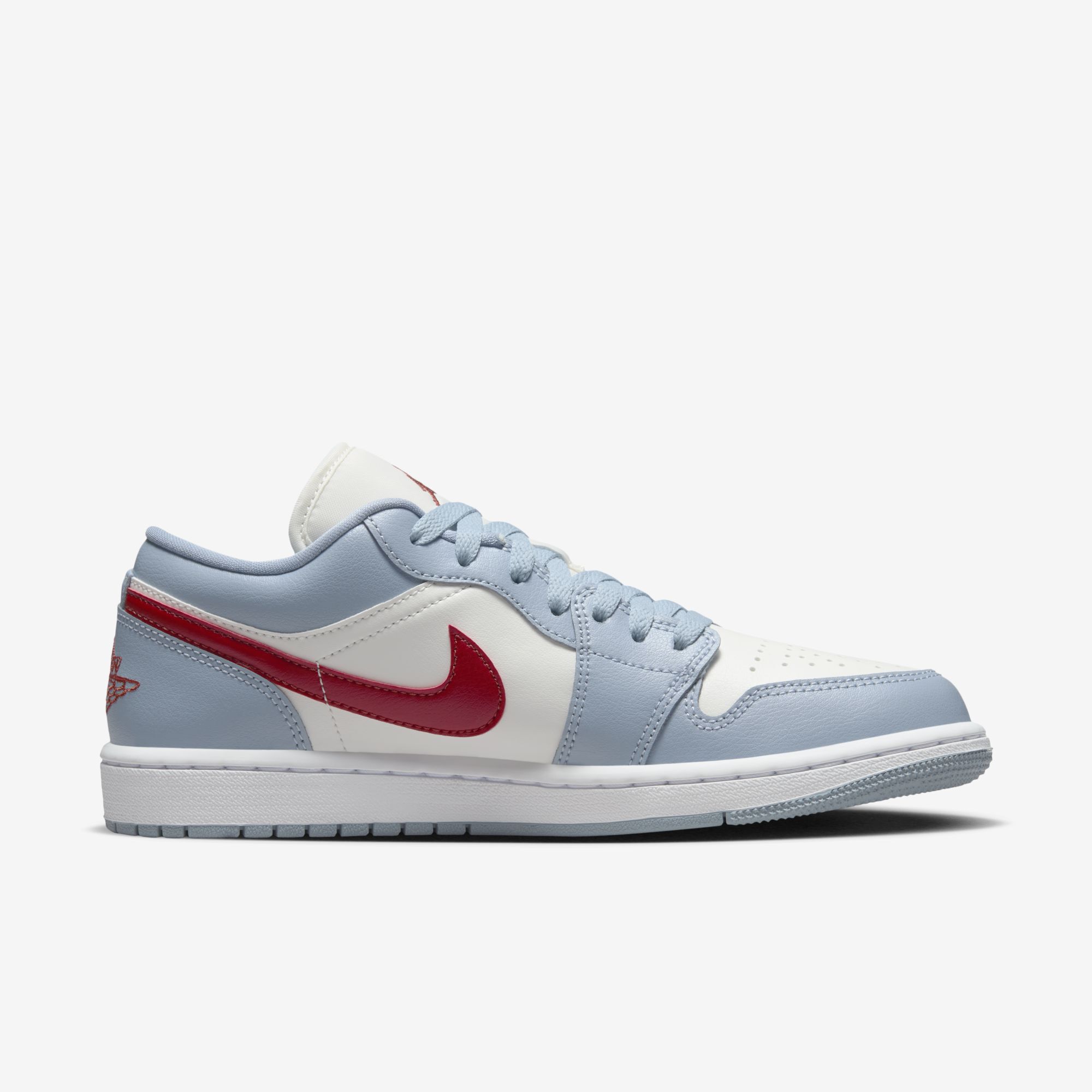 Air Jordan 1 Low, Vela/Duna Rojo-Azul-Gris-Blanco, hi-res